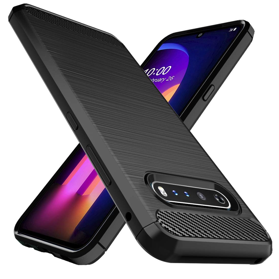 Osophter For Lg V60 Thinq Case,Lg V60 Case Shock Absorption Flexible Tpu Rubber Full Body Protective Phone Cover For Lg V60 Thin