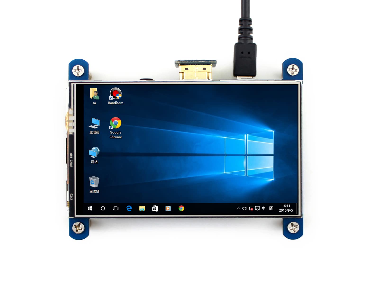 Waveshare 4 Inch Hdmi Lcd 800X480 Resolution Ips Display Resistive Touch Screen For Raspberry Pi 4B/3B+/3B/2B/B+/A+/Zero W,Suppo