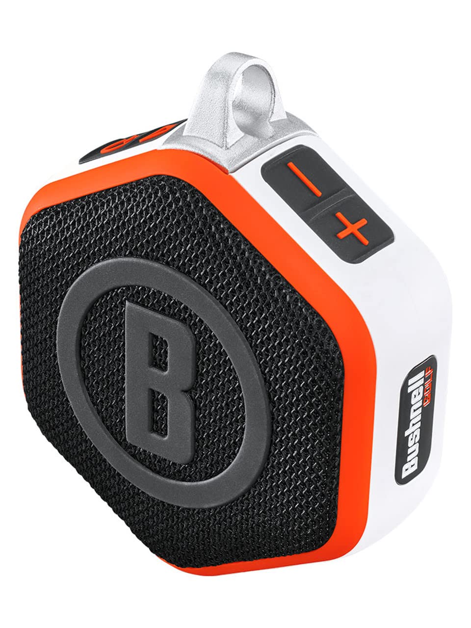 Bushnell Wingman Mini Orange/White Gps Bluetooth Speaker With Wearable4U Cleaning Cloth And Wall/Car Chargers Bundle