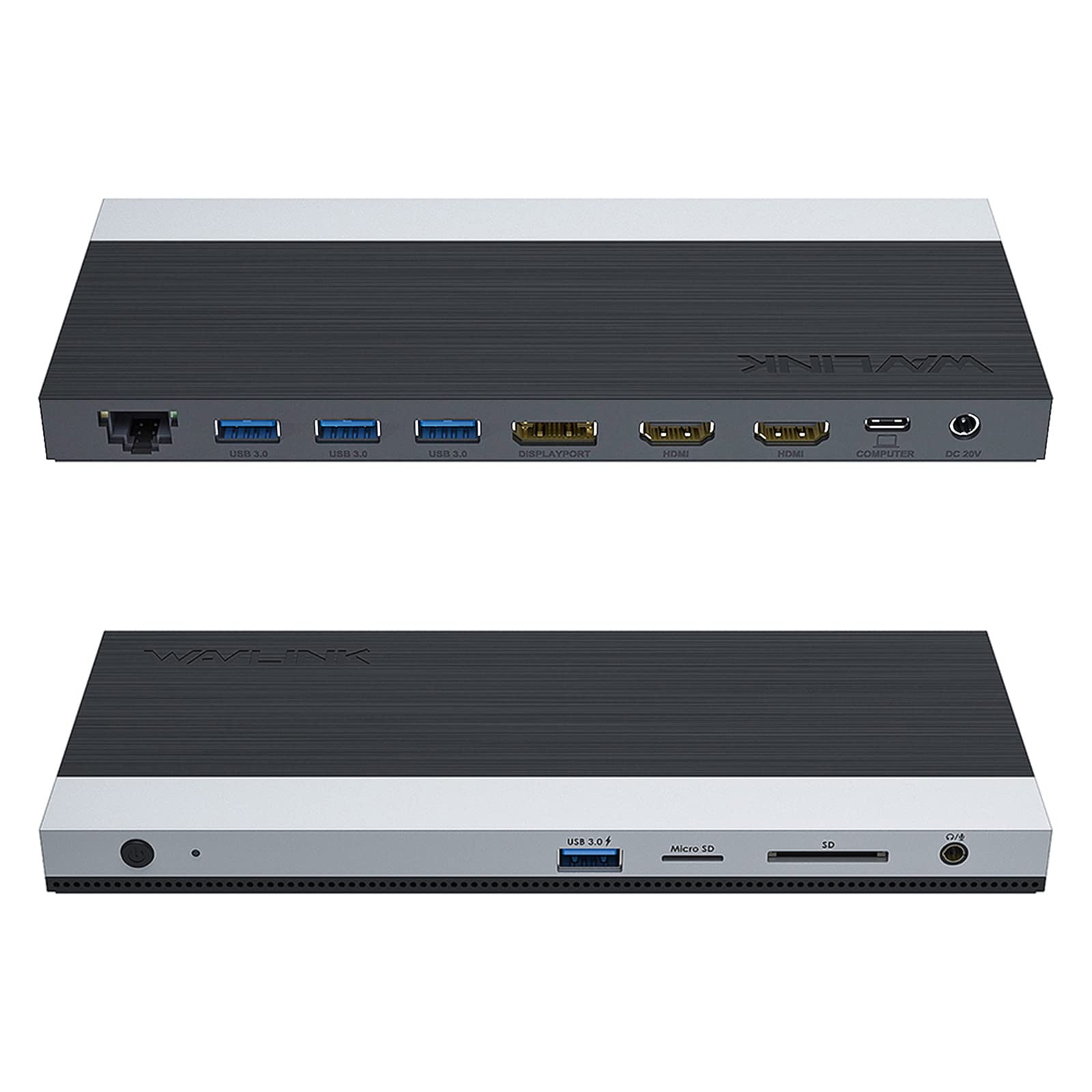 Wavlink Usb C Docking Station 4K Triple Display (2 Hdmi + 1 Displayport) With 100W Pc Charging, Gigabit Ethernet, 4 Usb 3.0, Sd/