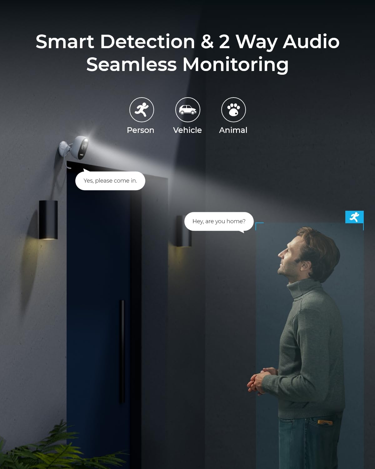 Reolink Wireless Outdoor Security Camera Lumus 2K, Upgraded 4Mp Spotlight Color Night Vision, 2.4/5Ghz Dual Band Wifi Plug In Camera, Smart Person/Vehicle/Animal Detection, Two Way Talk, Local Storage