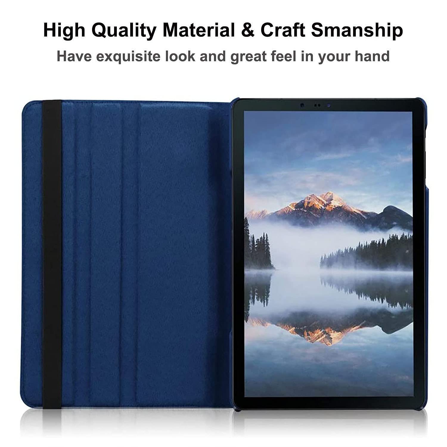 Case For Samsung Galaxy Tab A 10.5 Inch 2018 (Sm T590 T595 T597), 360 Degree Rotating Stand Case Smart Protective Cover With Sty