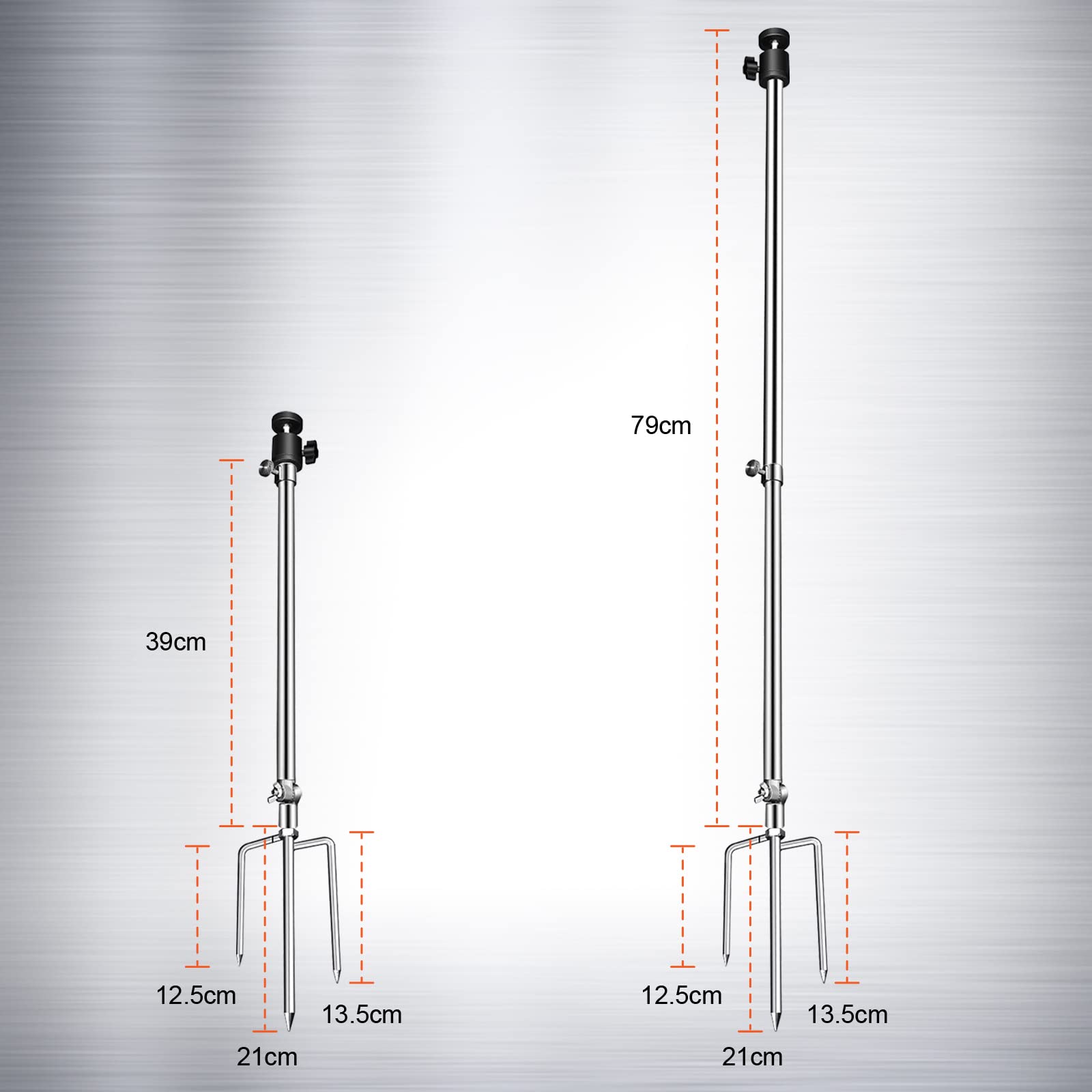 Adfitjo Game & Trail Camera Mount, Support All Hunting Cameras With 1/4'' 20 (6Mm) Thread Inserts, Foldable Stainless Steel Brac