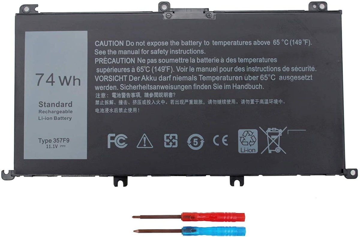 74Wh 357F9 Laptop Battery For Dell Inspiron 15 7000 Gaming 15 7559 I7559 7557 I7557 5577 7567 5576 7566 I7559 5012Gry I5577 7342