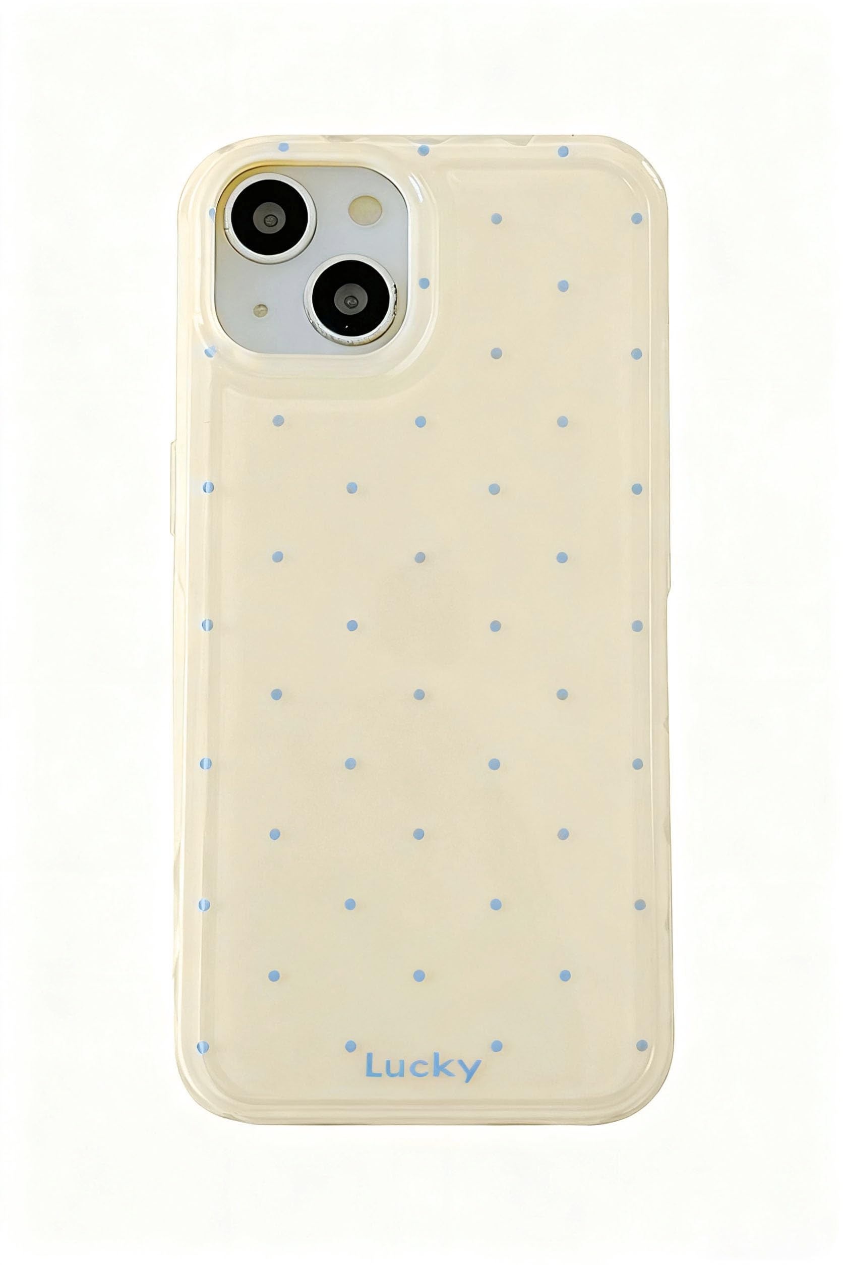 Dwginnt for iPhone 14 Case, iPhone 13 Case 6.1 Inch Cute Polka Dot Phone Case Soft TPU Durable Protective Aesthetics Design Cove