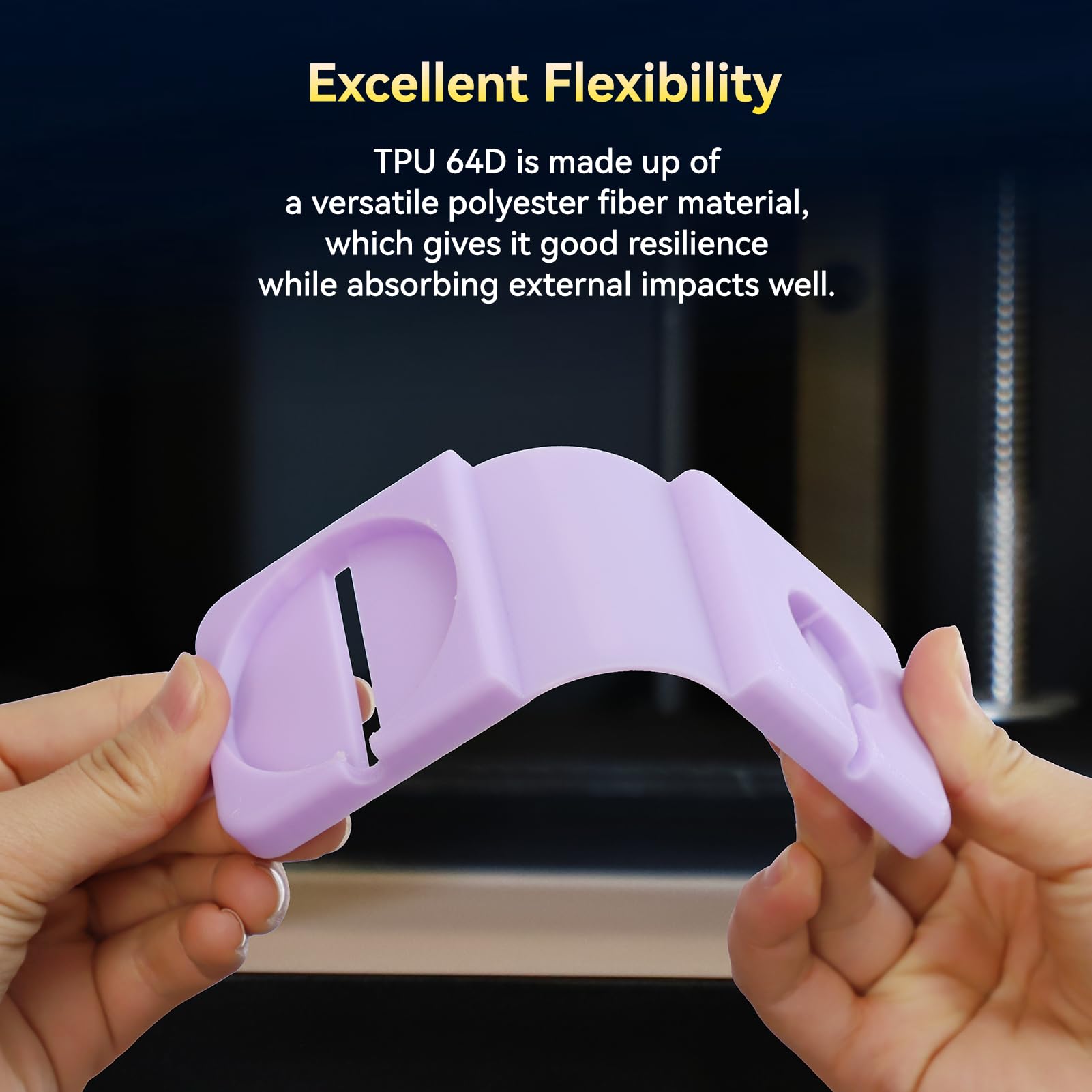 Justmaker Tpu 64D 3D Printer Filament, Flexible Materials With Superior Performance, Upgrade Cardboard Spool, 1Kg, Dimensional A