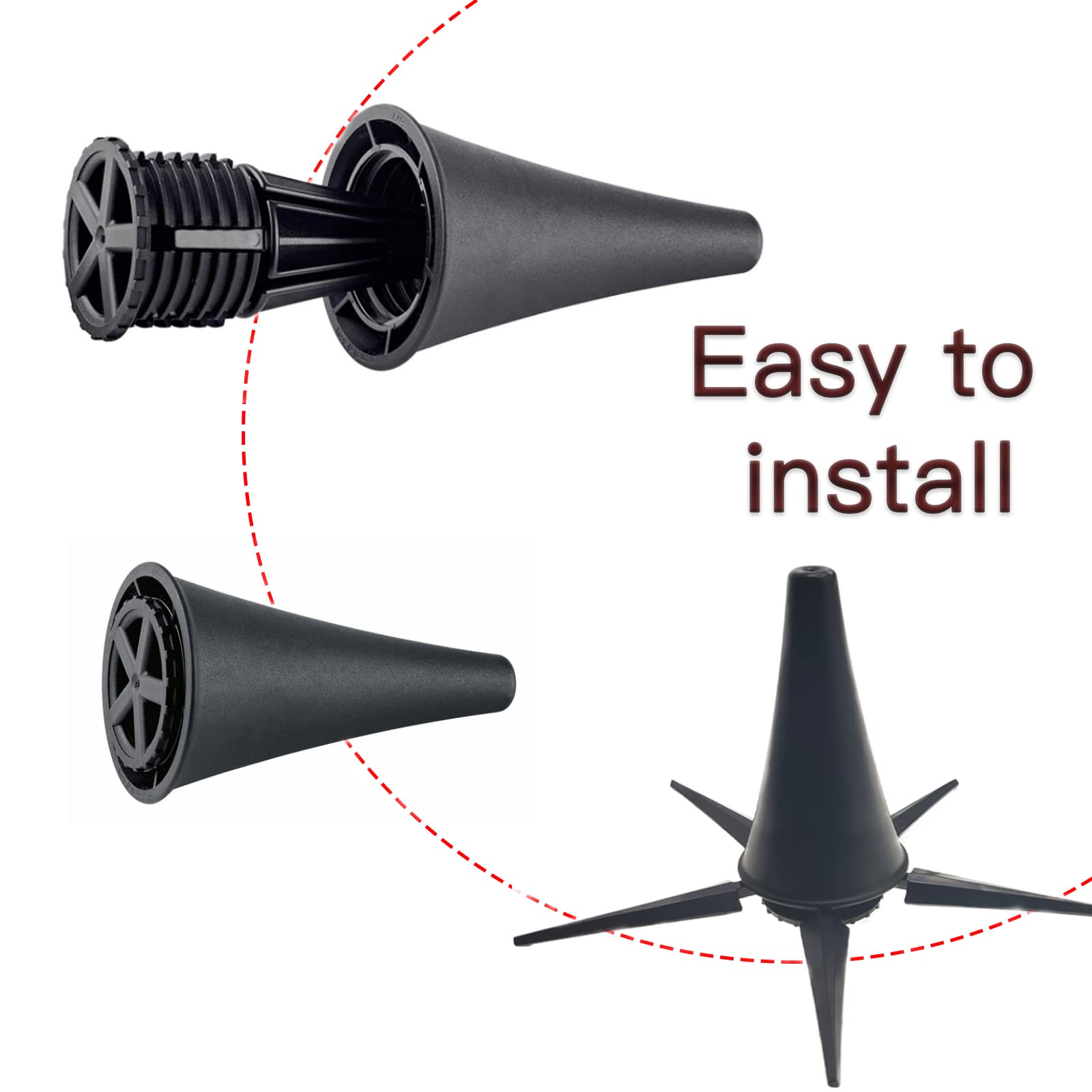 Cheerock Portable Clarinet Stand Holder, Metal Folding Clarinet Stand, 5 Leg Stable Support Clarinet Rest, Clarinet Accessories