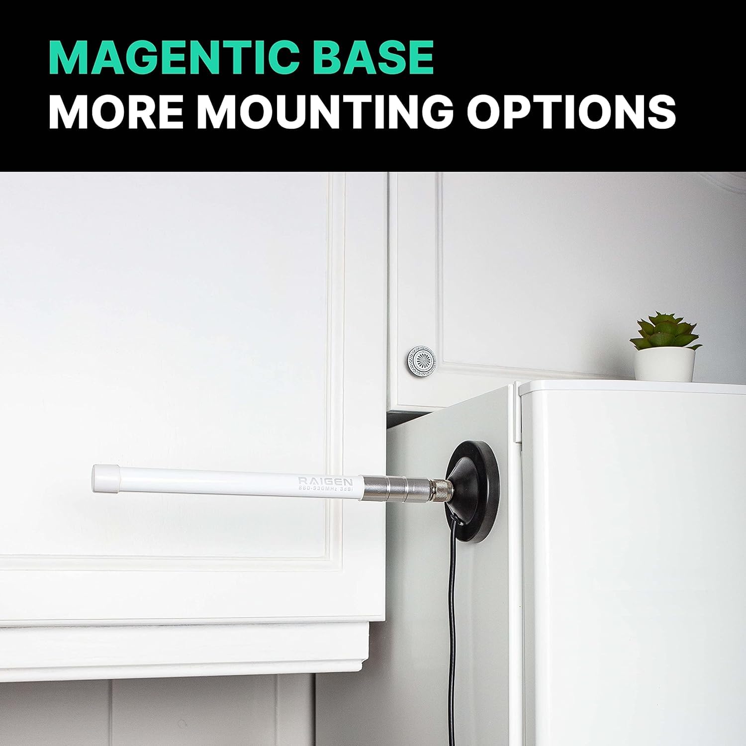 Lora Fiberglass Antenna & Magnetic Base, Sma Male Connector 6.5Ft Raigen 200 Cable For 915Mhz Helium Hotspot Miner For Mntd, Neb