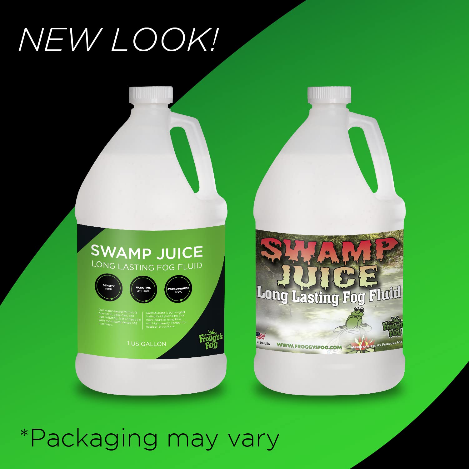 Froggy'S Fog Swamp Juice   Half Gallon, Ridiculously Long Lasting Fog Fluid With 2 3 Hour Hang Time For Professional And Home Ha