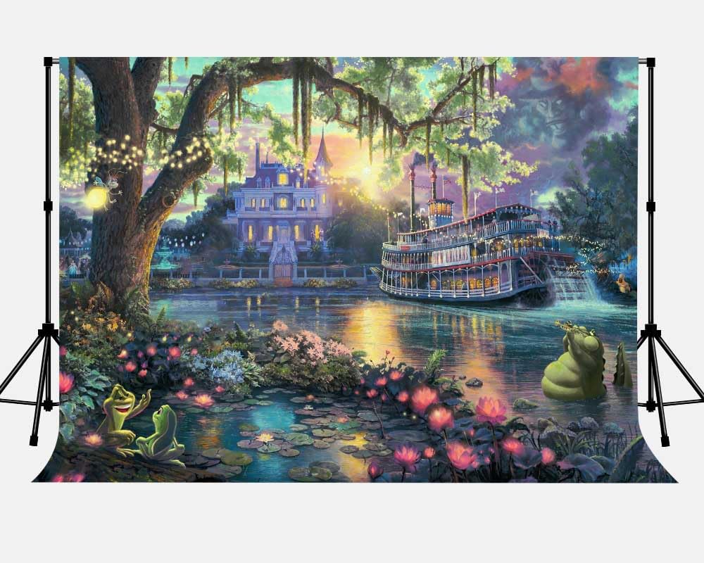 Sscsts Palace Photography Background Fairy Tale Prince Princess Happiness Frog Castle Photography Background Studio Props (9X6Ft