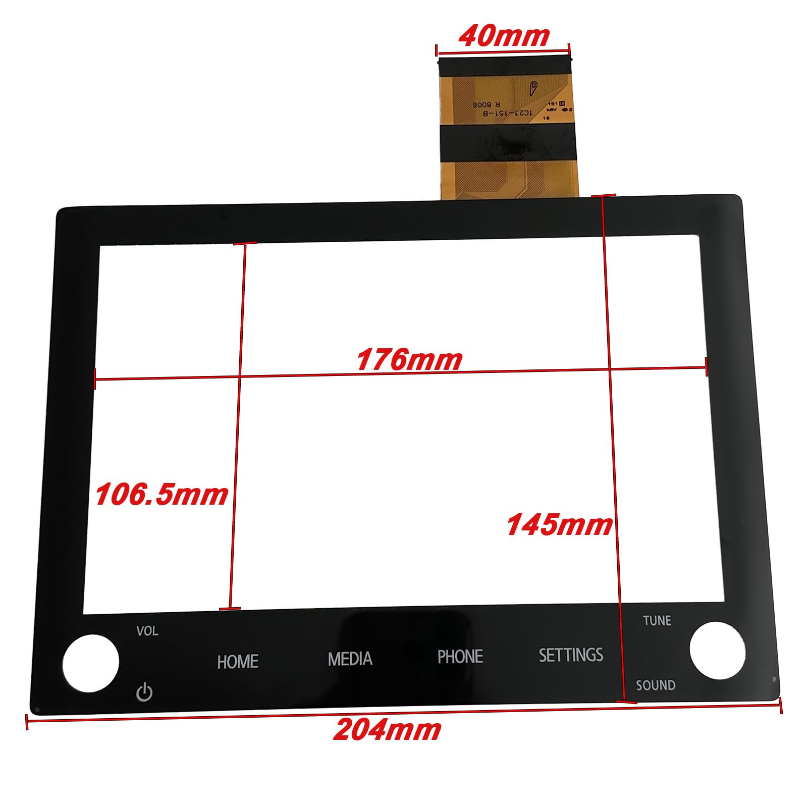Micarun Touch Screen Digitizer Glass On Navigation Lcd 8 Inch Replacement Fit Mitsubishi Outlander Sport 2020 2021 2022 Mitsubis
