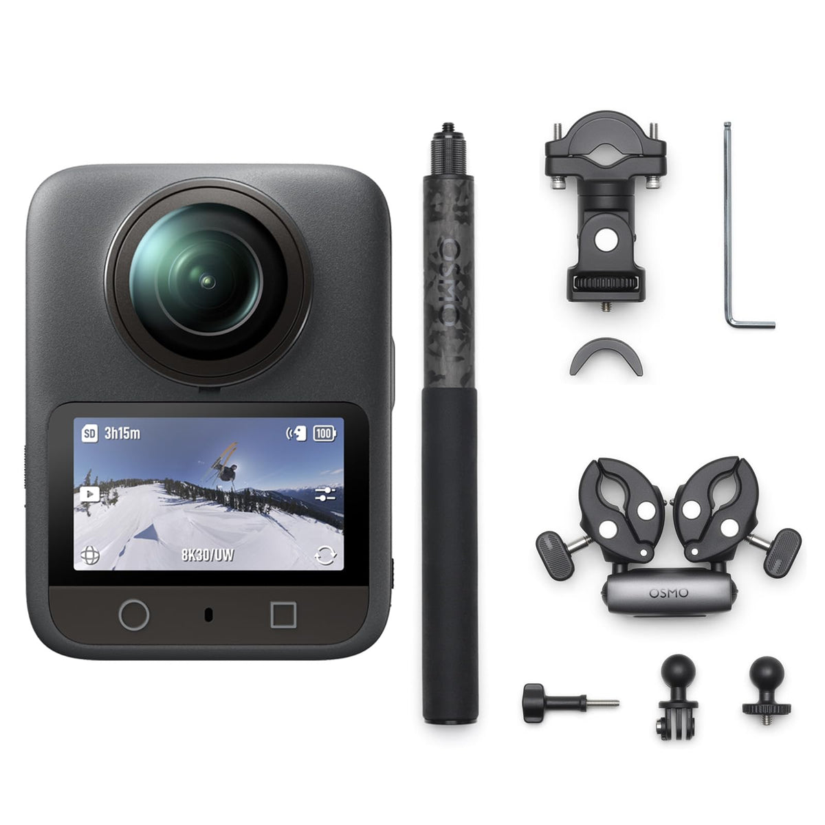 DJI Osmo 360 Motorcycle Multi-POV Combo, 360 Camera with 1-Inch 360 Im ...