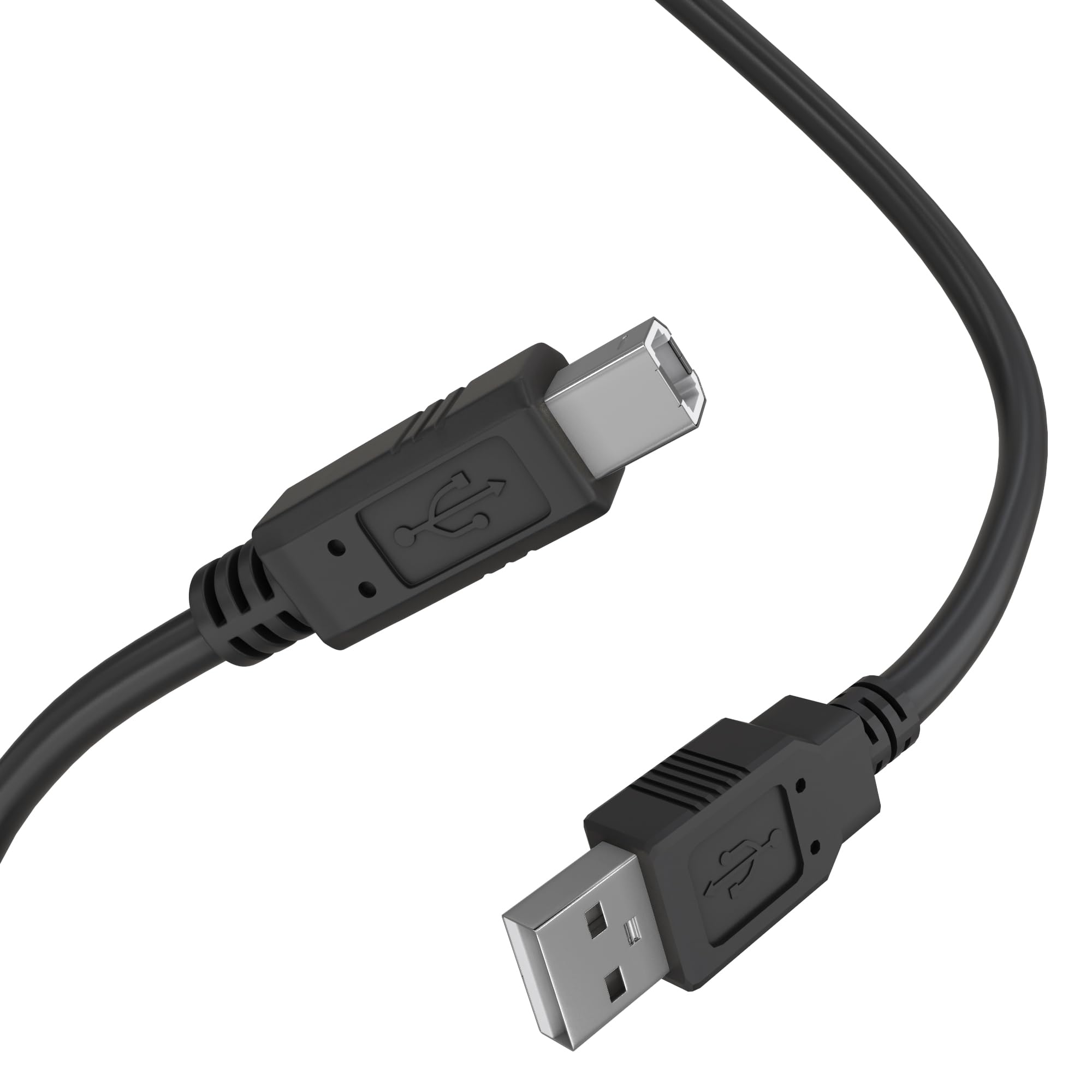 Cmple   Usb Printer Cable 6Ft Male To Male Usb 2.0 A To B Cable Usb Type B Printer Scanner Cable Compatible With Inkjet Printer,