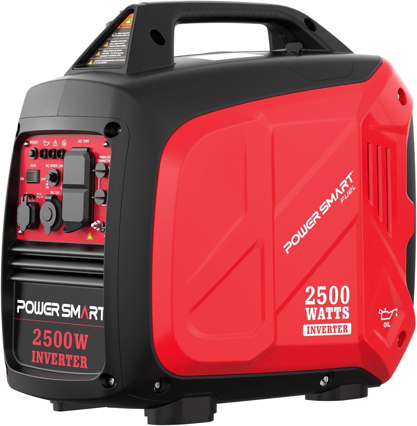 Powersmart 2500 Watt Portable Inverter Generator, Super Quiet For Camping, Tailgating, Home Emergency Use, Ultra Lightweight, Ep