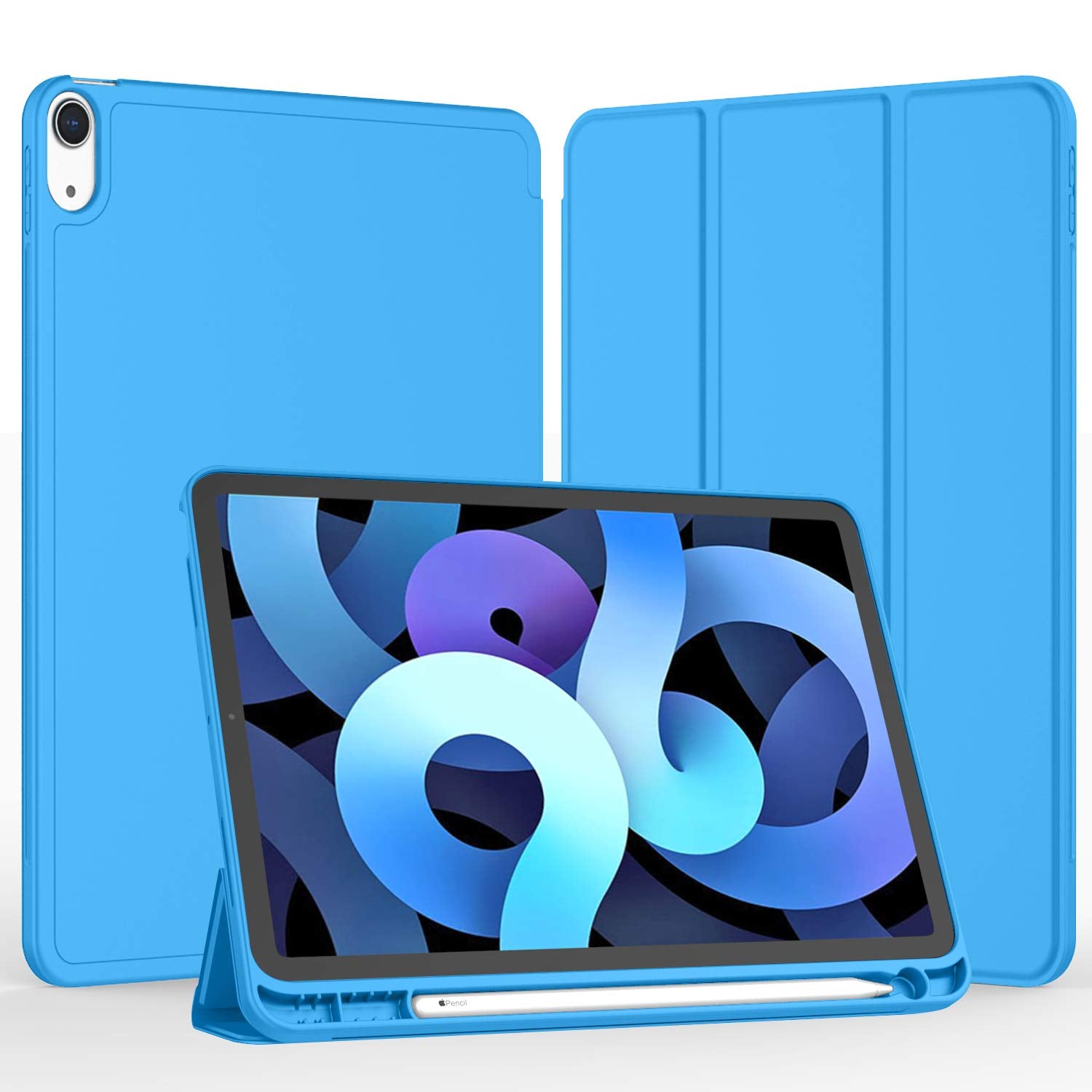 Imieet Ipad Air 11 Inch Case M3(2025) / M2 (2024), Ipad Air 5Th/4Th Generation Case 2022/2020 10.9 Inch With Pencil Holder,Trifo