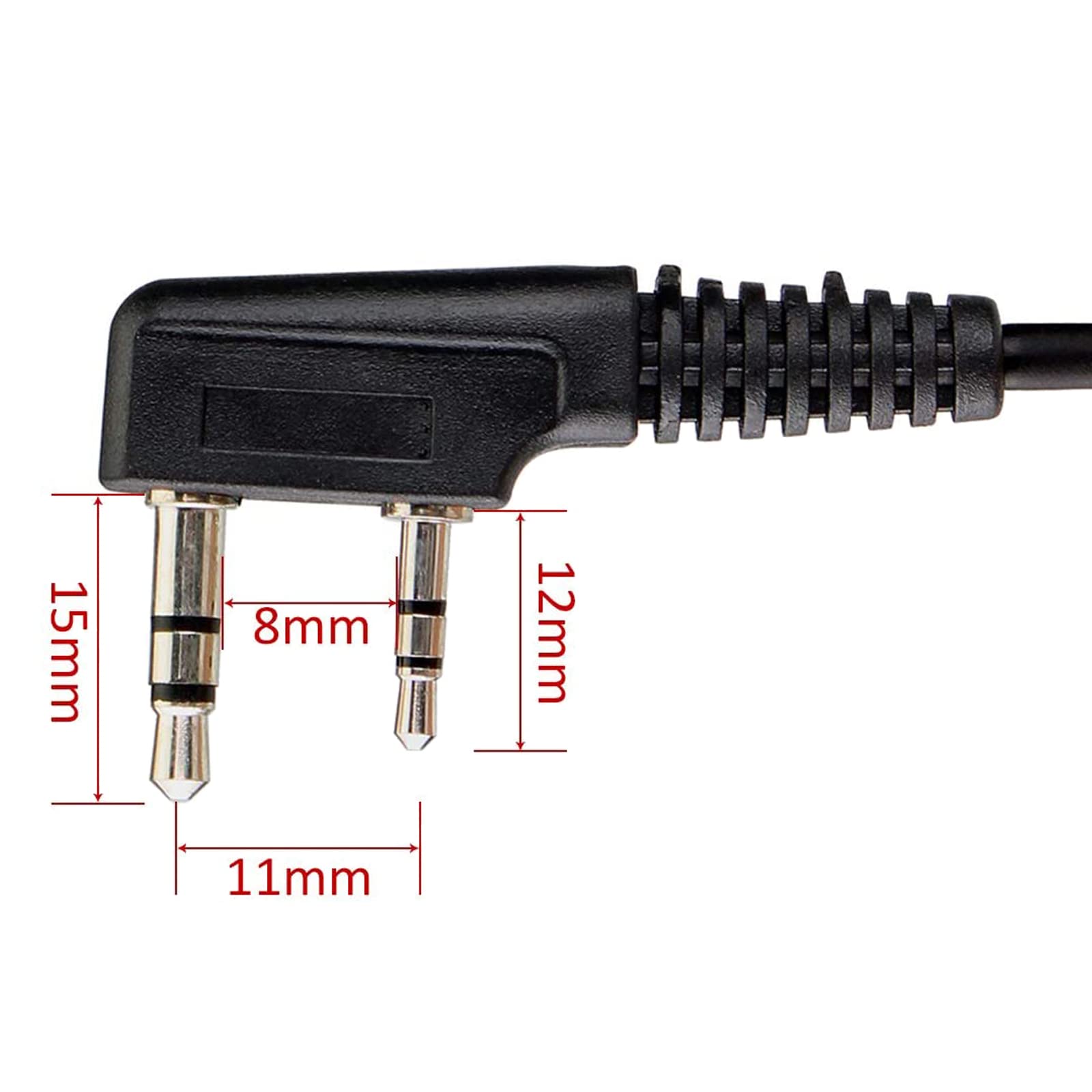 Retevis 2 Pin Ptt Mic Covert Acoustic Headset Compatible With Kenwood Puxing Baofeng Uv 5R Uv 5Ra 888S Retevis Rt22 Rt21 H777 (1 Pack)