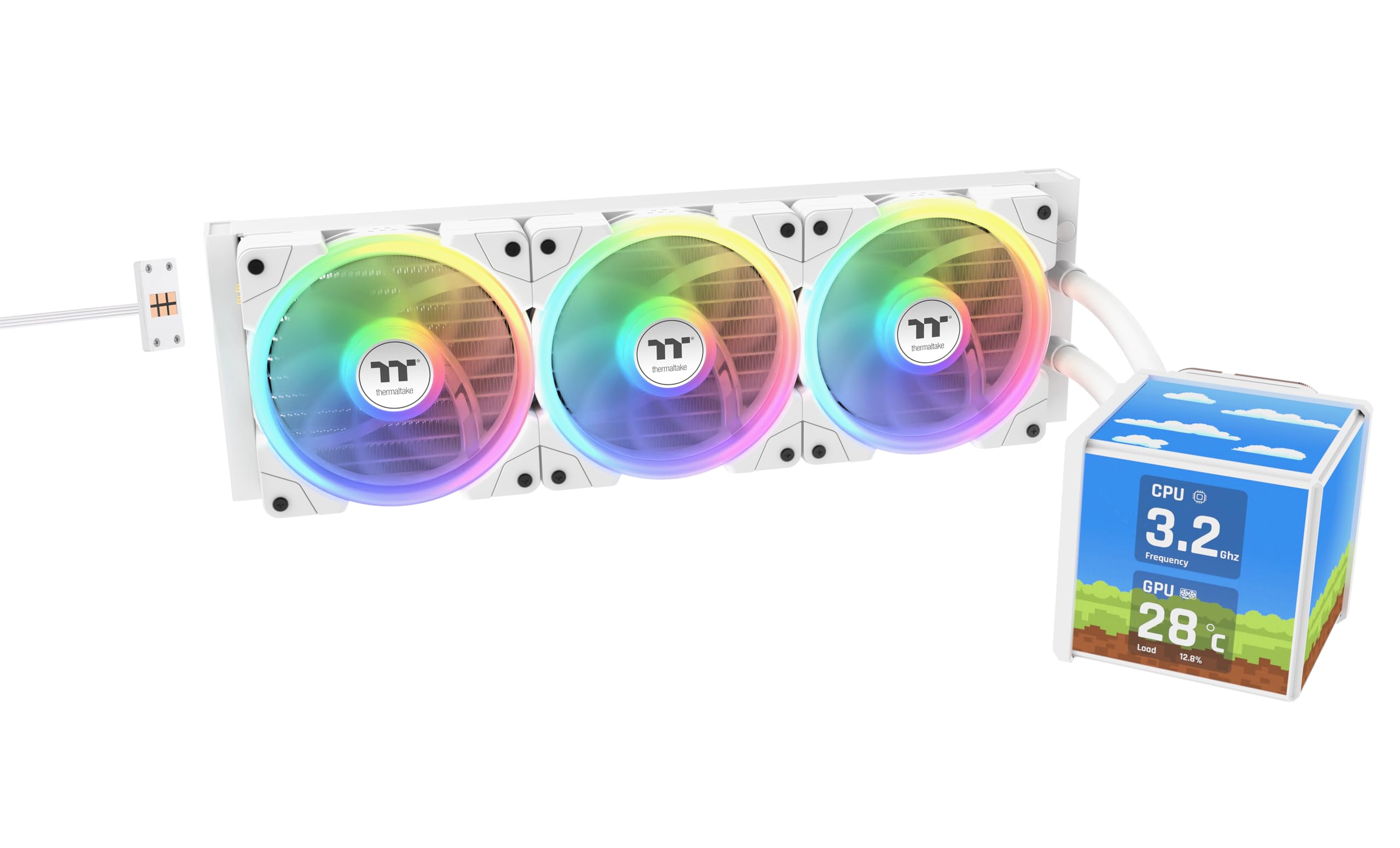Thermaltake MINECUBE 360 Ultra CPU Liquid Cooler; Intel/AMD Compatible; 3x120mm 500~2000rpm SWAFAN EX ARGB;MAGForce 2.0. 4X 3.95