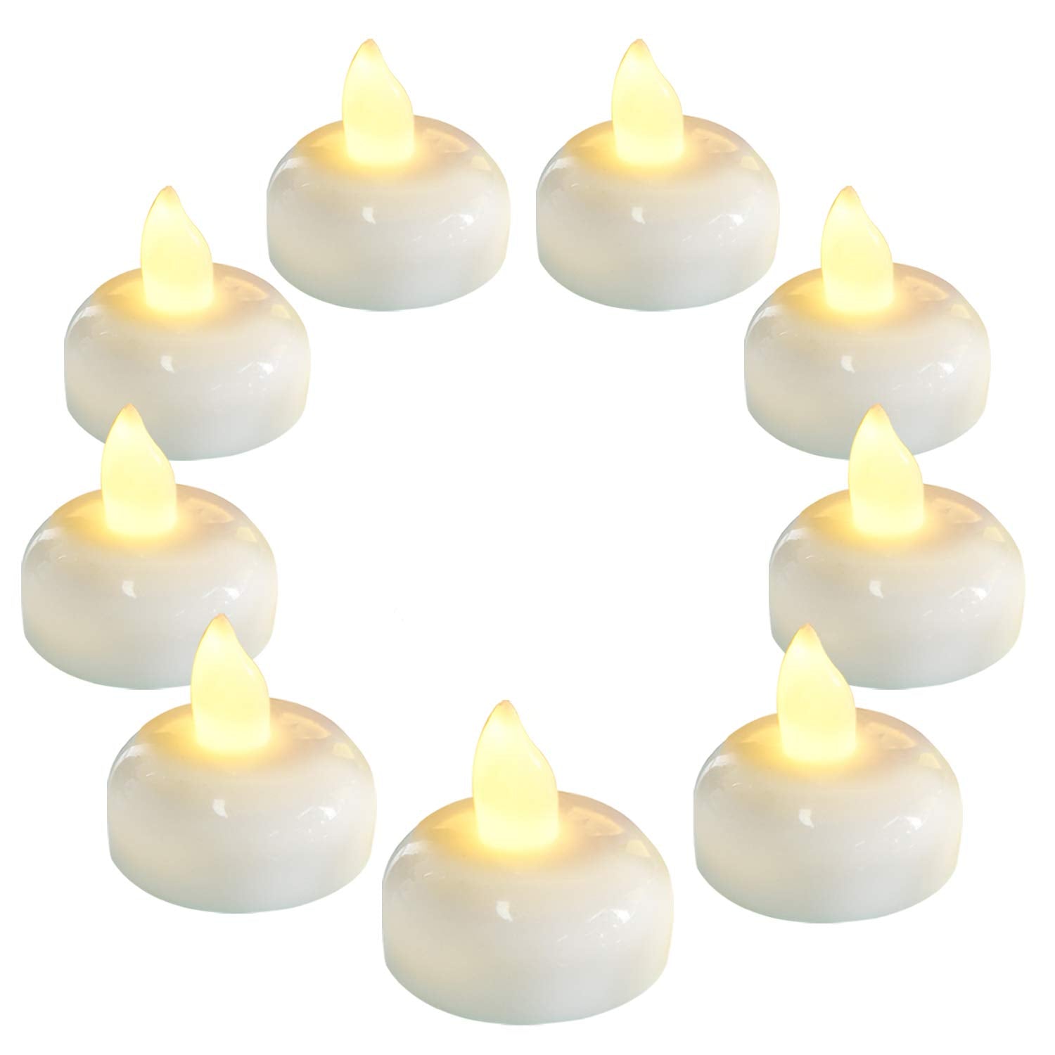 Homemory 36 Pack Flameless Floating Candles, Warm White Led Flickering Tealight Candles In Bulk, Decor For Wedding, Party, Cente