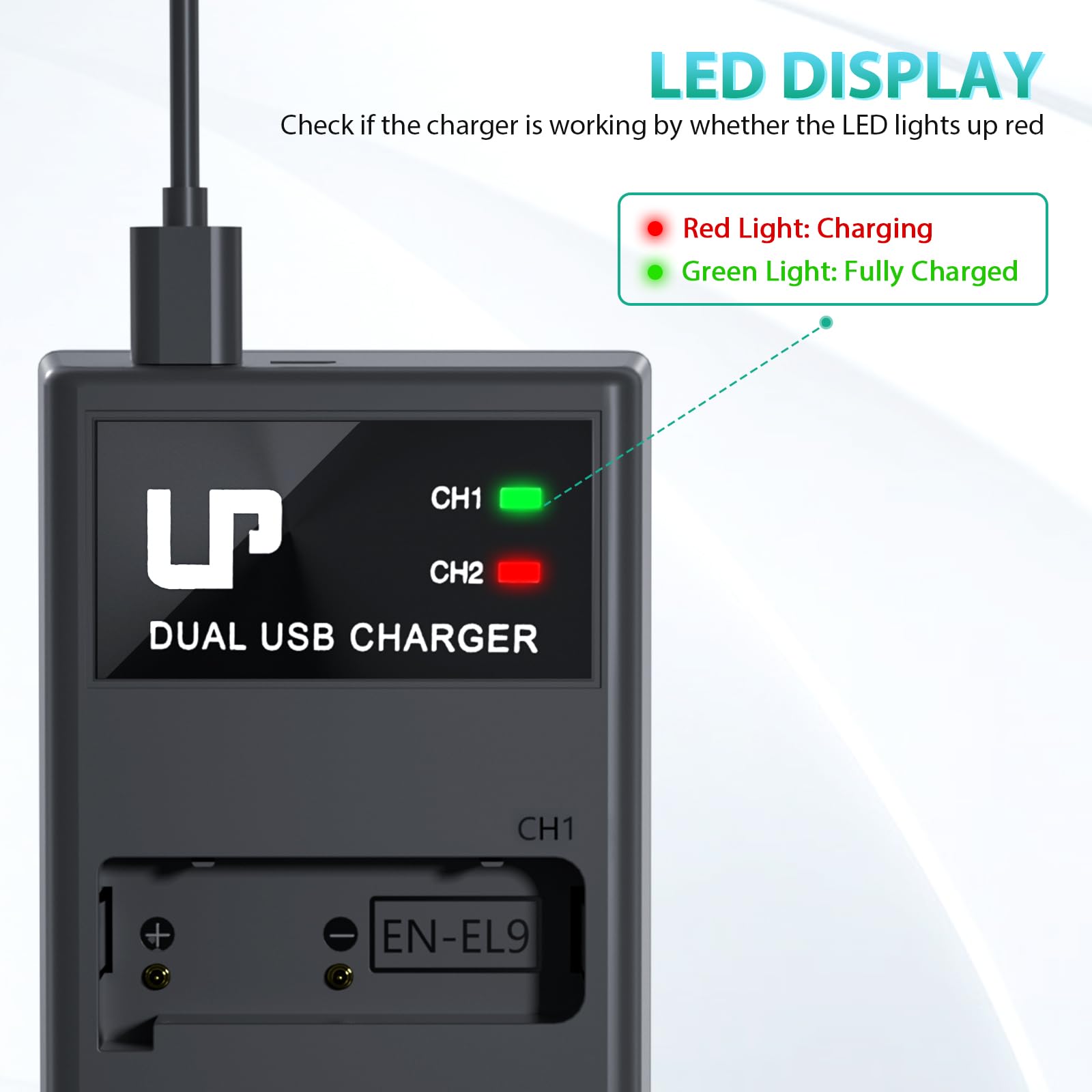 Lp En El9 En El9A Battery Charger Pack, 2 Pack 2000Mah Rechargeable Battery And Usb C Dual Slot Charger Compatible With Nikon D4