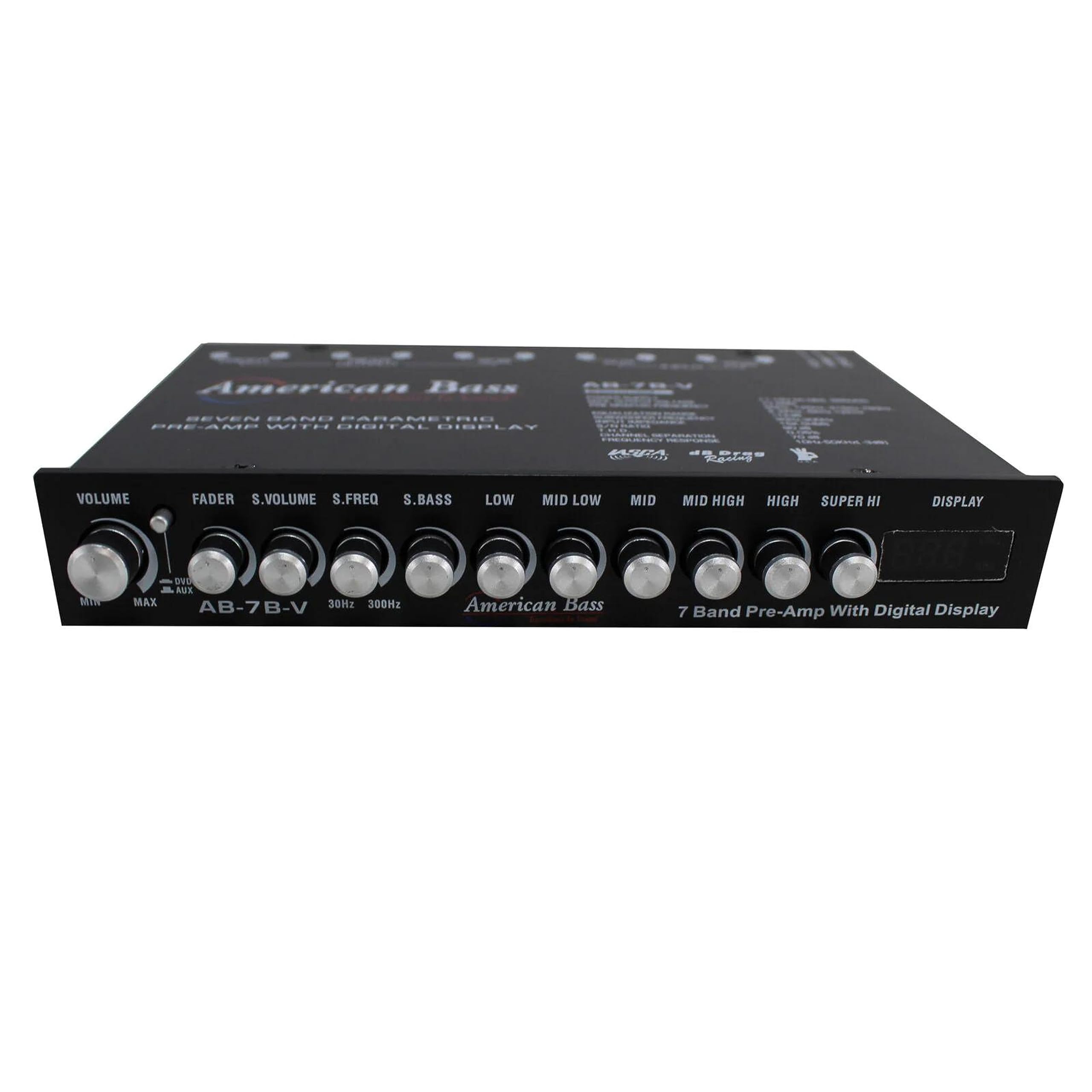 American Bass High End 7 Band Equalizer Voltage Display