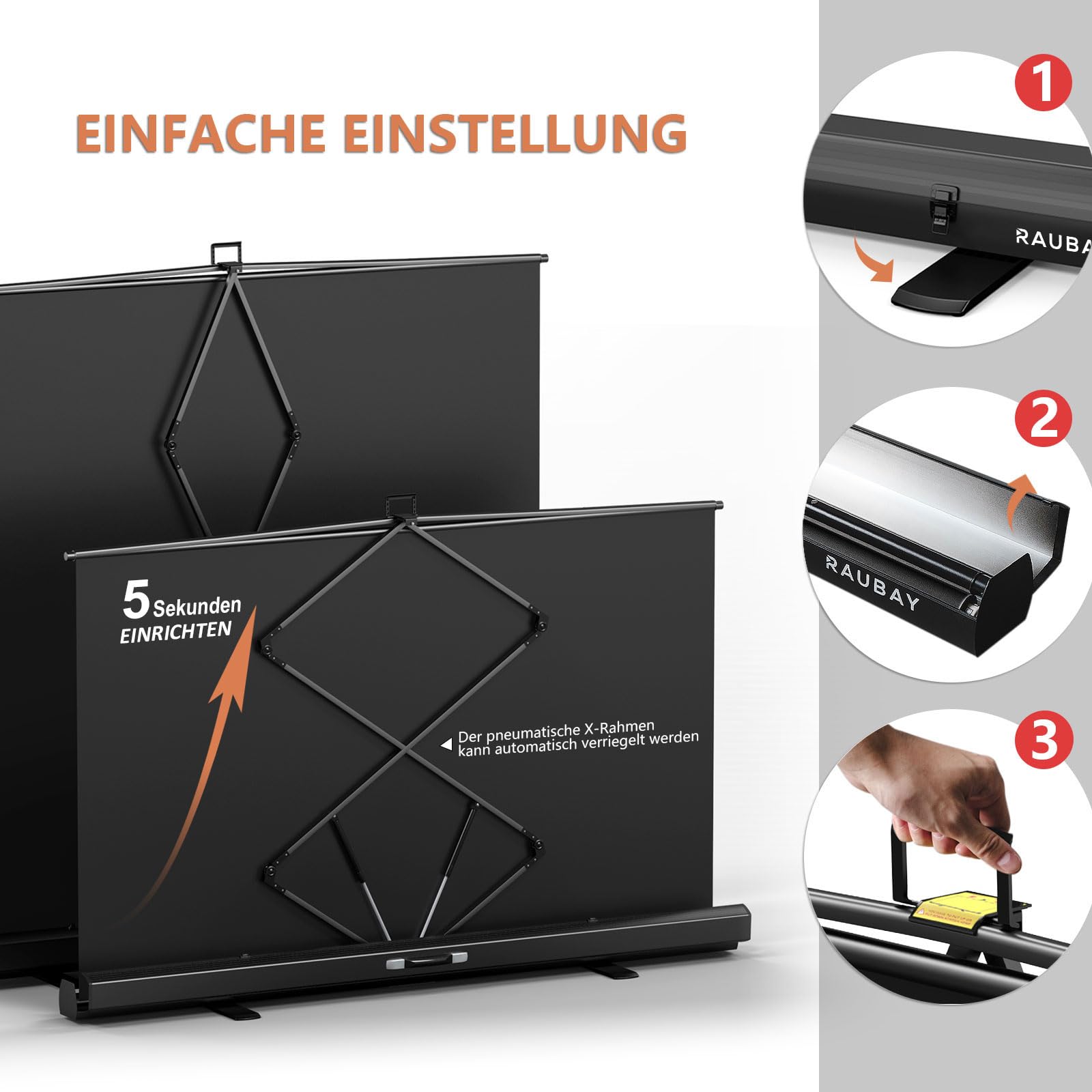 ?Wider Style? Raubay 78.7 X 78.7In Large Collapsible Black Backdrop Screen Portable Retractable Panel Photo Background With Stan