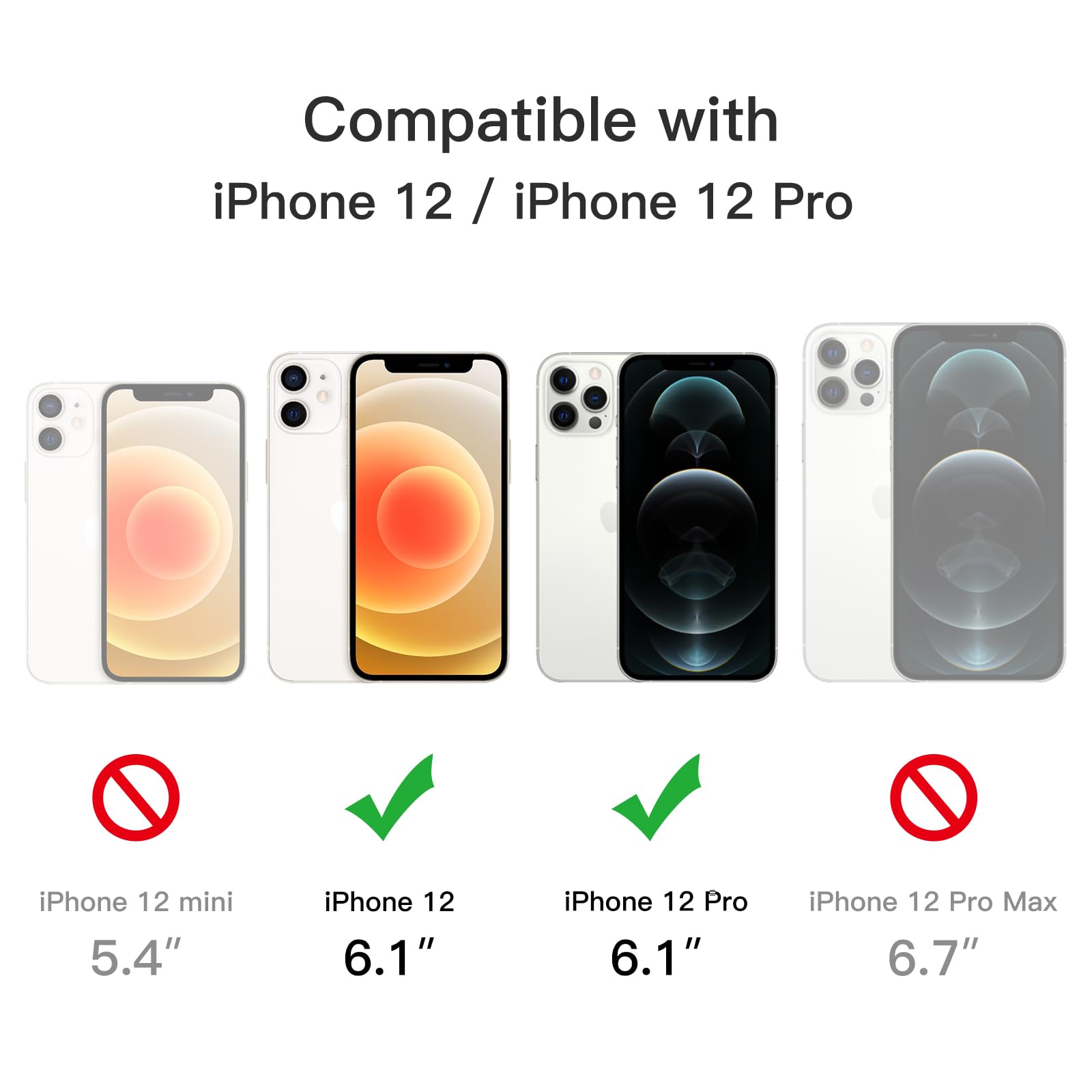 Jetech Magnetic Case For Iphone 12/12 Pro 6.1 Inch Compatible With Magsafe, Translucent Matte Back Slim Shockproof Phone Cover (