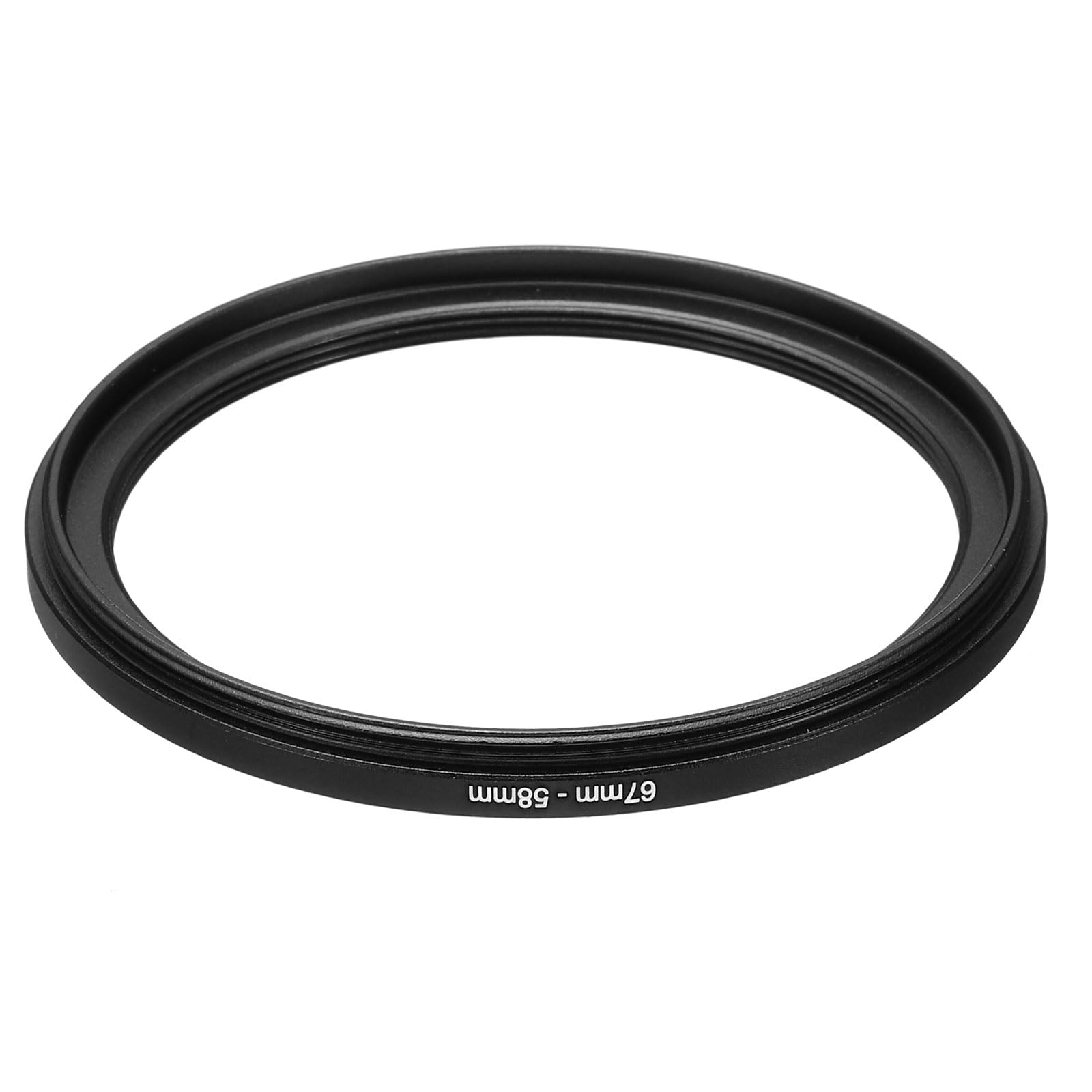 Patikil 67Mm 58Mm Metal Step Down Ring, Camera Lens Filter Adapter Ring Aluminum Filter Adapter Ring For Camera Lenses Hood, Bla