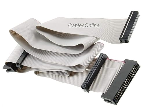 CablesOnline Universal Floppy Drive Ribbon Cable FF-002 for 3.5 or 5.25in Drives Gold 36 inch