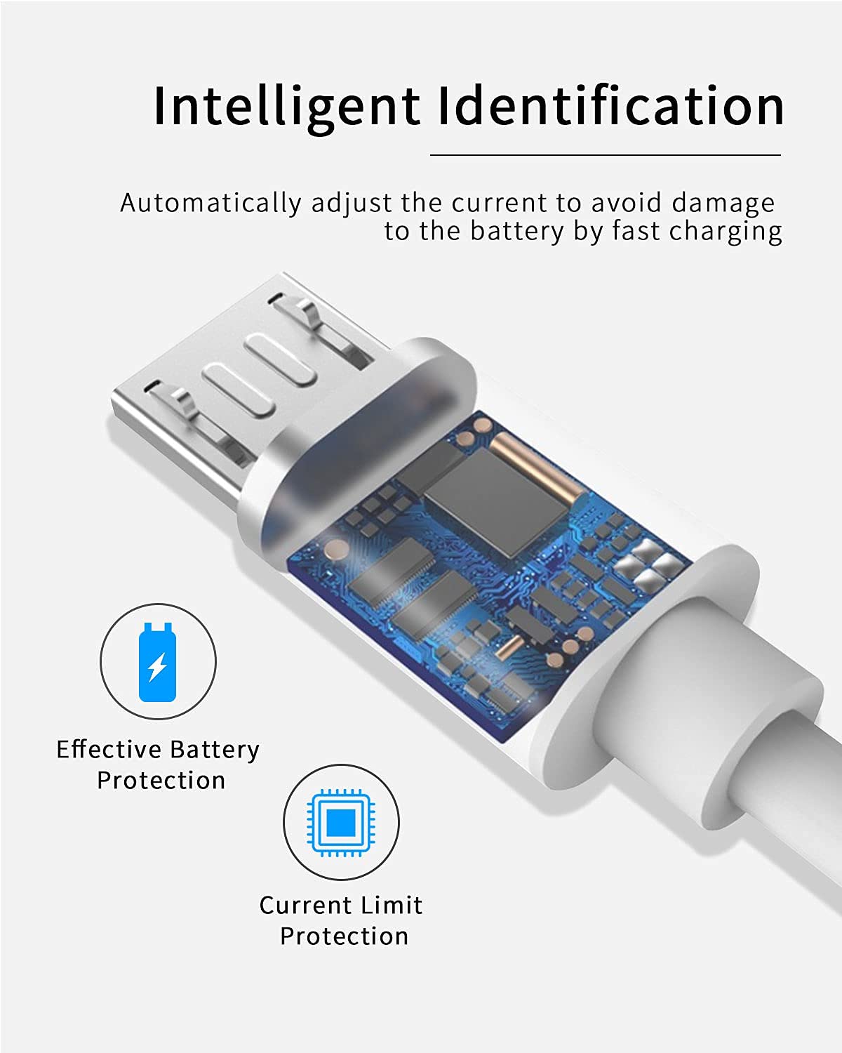 Feiyiu Usb Charger Charging Cable Cord Compatible For Ring Enabled Wi Fi Video Doorbell (2020 Release) 2/3/3 Plus/4, Peephole Cam, Camera Battery Charging Cable(6.6Ft White)