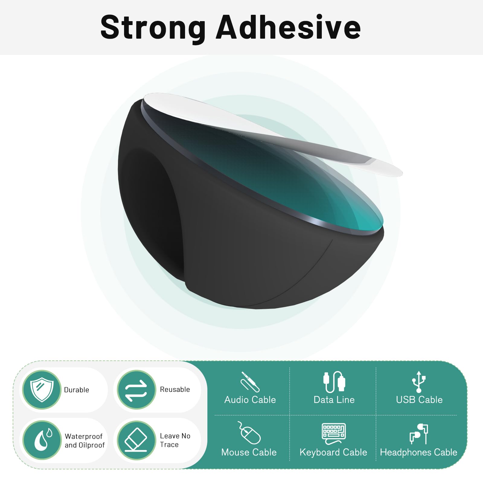 18 Pack Mini Cable Clips, Znben Cord Organizer Holder Adhesive Cord Management Charger Wire Holder Clips For Desk, Home, Office,