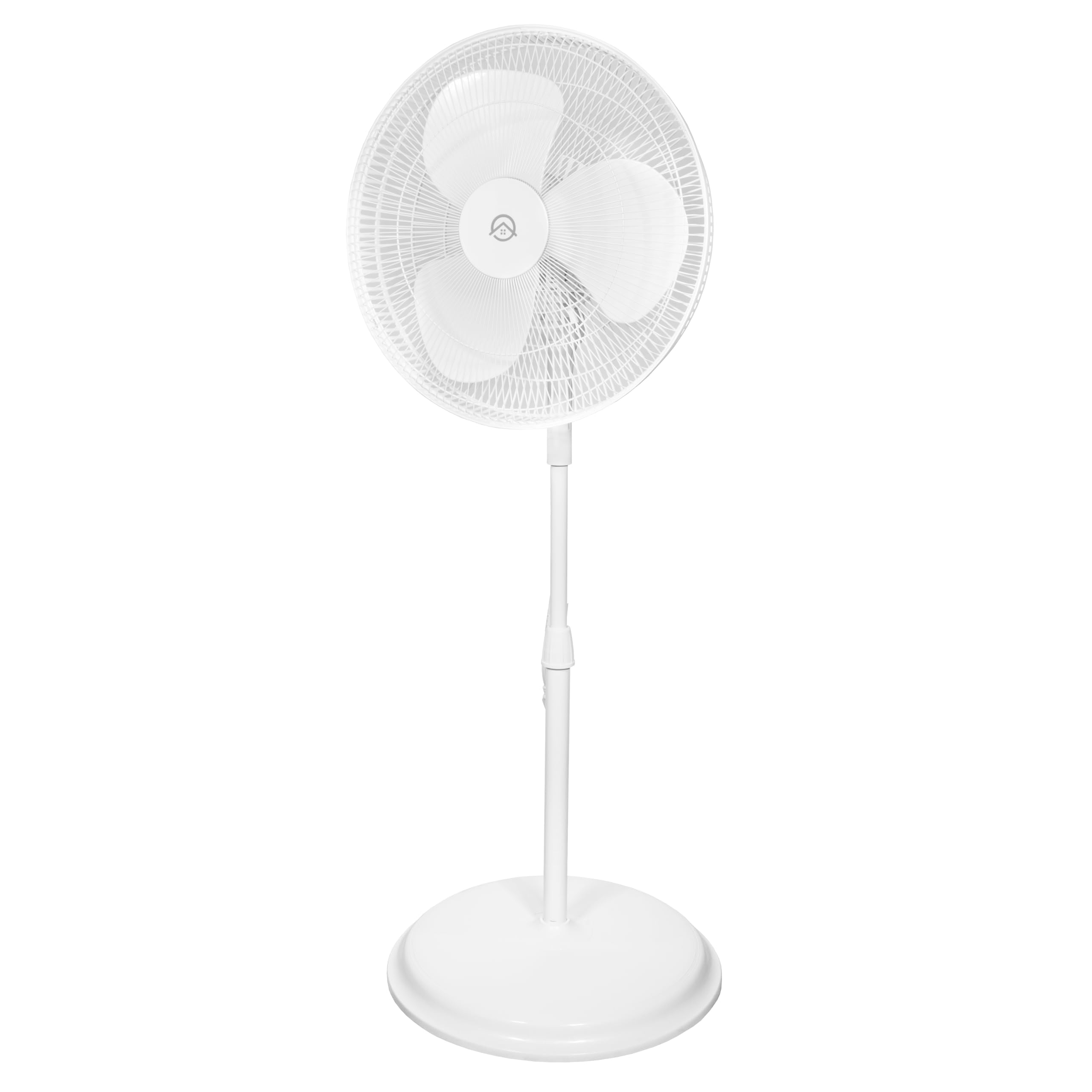 Homepoint 16 Inch Standing Oscillating Pedestal Fan With Adjustable Height And 3 Speeds For Living Room, Office, Basement, Or Be