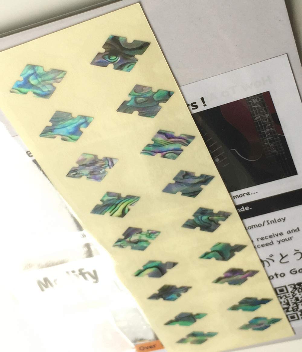 Fretboard Markers Inlay Stickers Decals For Guitars, Bass & Ukuleles   Traditional Slotted Diamonds   Abalone Mix
