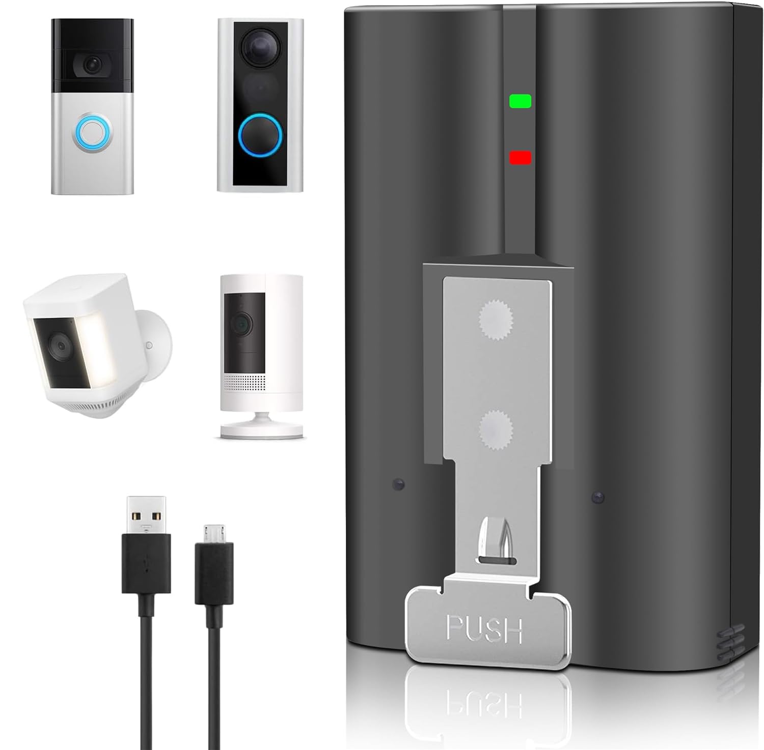 Aikebatt New V4 Battery For Ring Doorbell Camera 1/2/3/4/3+/3Plus, Stick Up Cam (2Nd & 3Rd Gen), Peephole/Spotlight Camera/Spotl