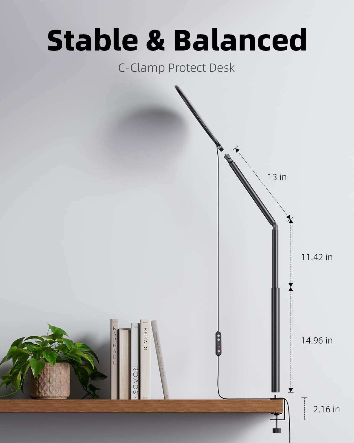 Weilisi 10.2'' Desk Ring Light With Stand For Zoom Meetings, Ring Light For Desk With Clamp, 360 Rotate & Flexible Height Video