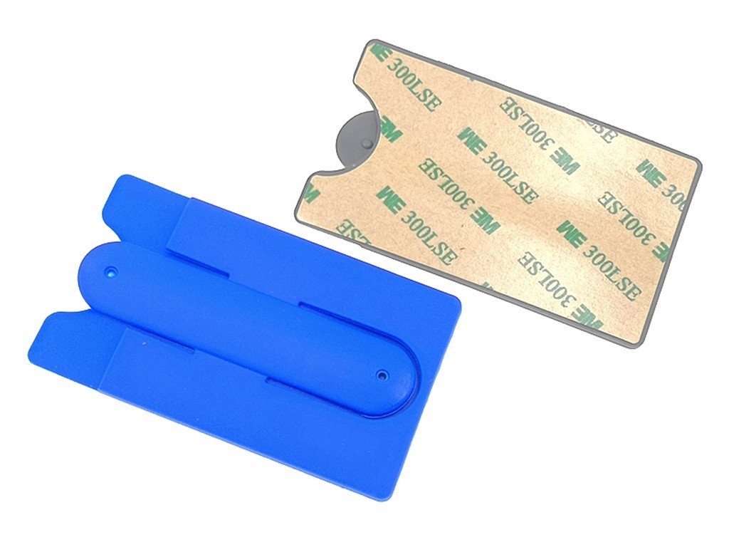 Kinteshun Card Holder With Cell Phone Stand,Stick On Silicon Rubber Smartphone Sleeve Support Wallet(6Pcs)