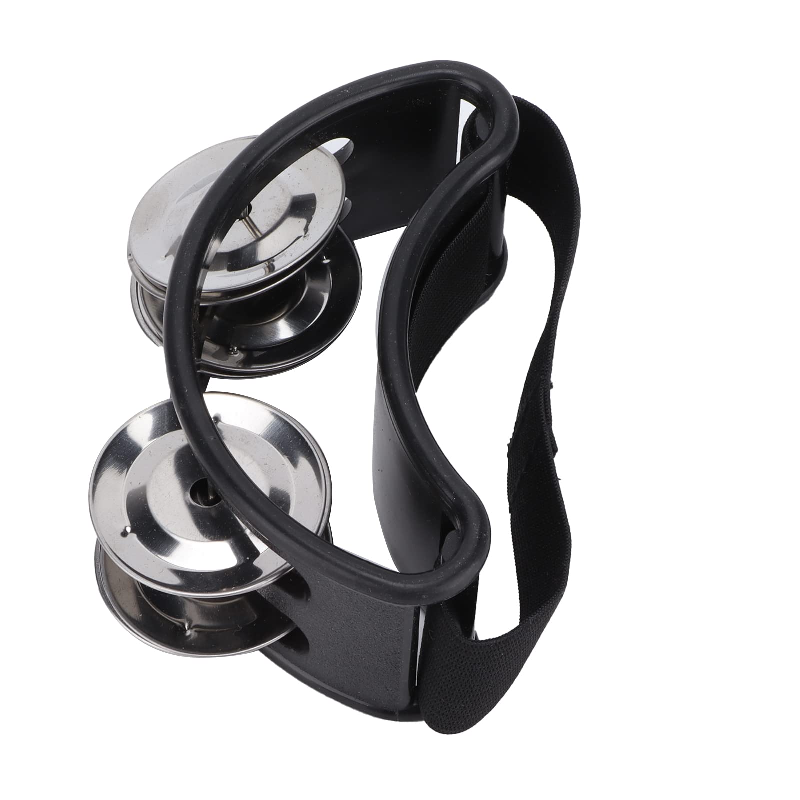 Ubervia Foot Tambourine Percussion, Easy to Take on and Off Portable Small Size 3.9 X 2.4 X 1.6inch Practical Foot Tambourine fo