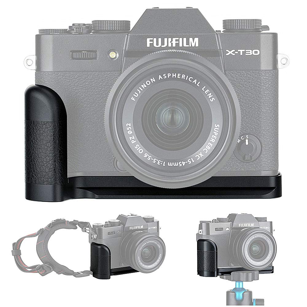 Metal Hand Grip L Bracket For Fuji Fujifilm X T30 Ii X T30 X T20 X T10 Anti Slip Holder, W/Battery Memory Card Compartment Openi
