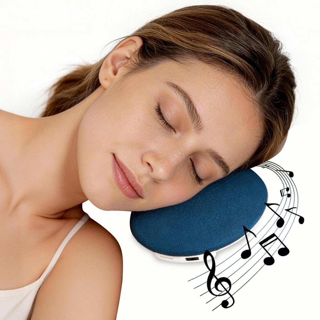 Under Pillow Speaker  Mini Portable Bluetooth Pillow Speaker for Sleeping with White Noise, Timer UltraThin Wireless Sleep Aid
