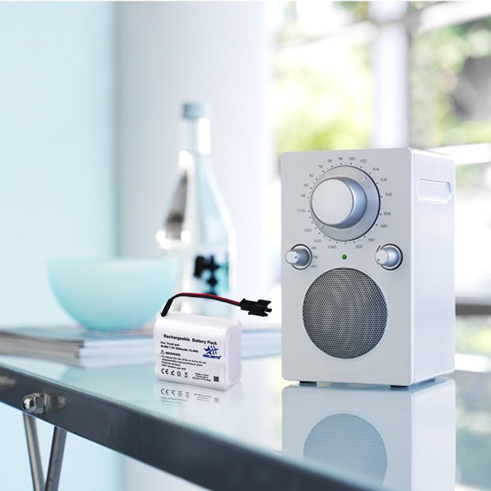 Melasta 7.2V 2000Mah Ni Mh Audio Replacement Battery Compatible With Tivoli Pal Ipal Radio (Ma 1, Ma 2, Ma 3 Compatible 2 Wire)