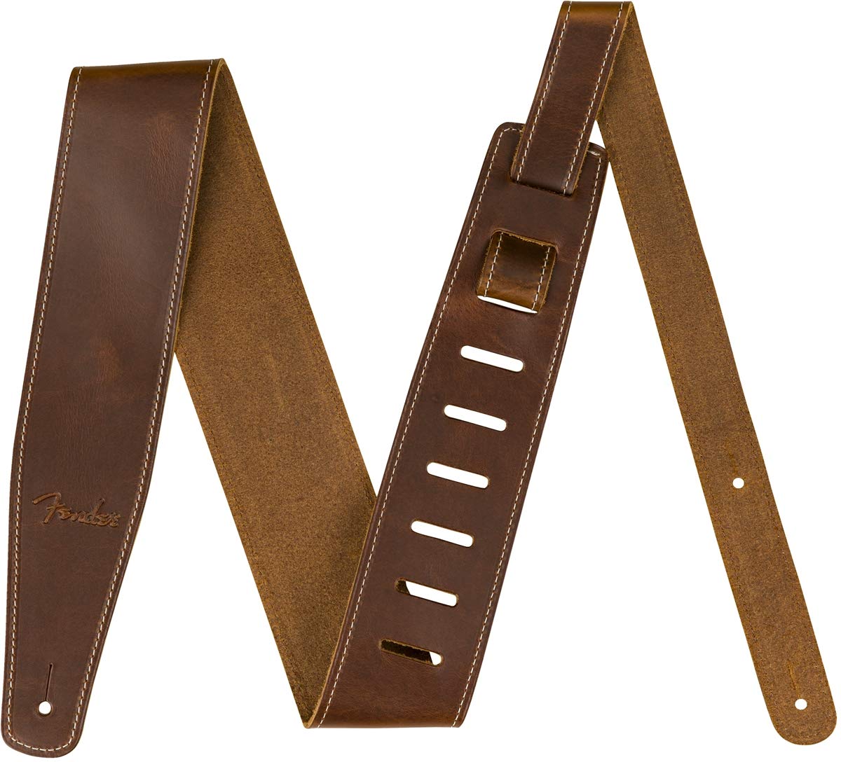 Fender Broken In Leather Guitar Strap, 2.5In, Tan