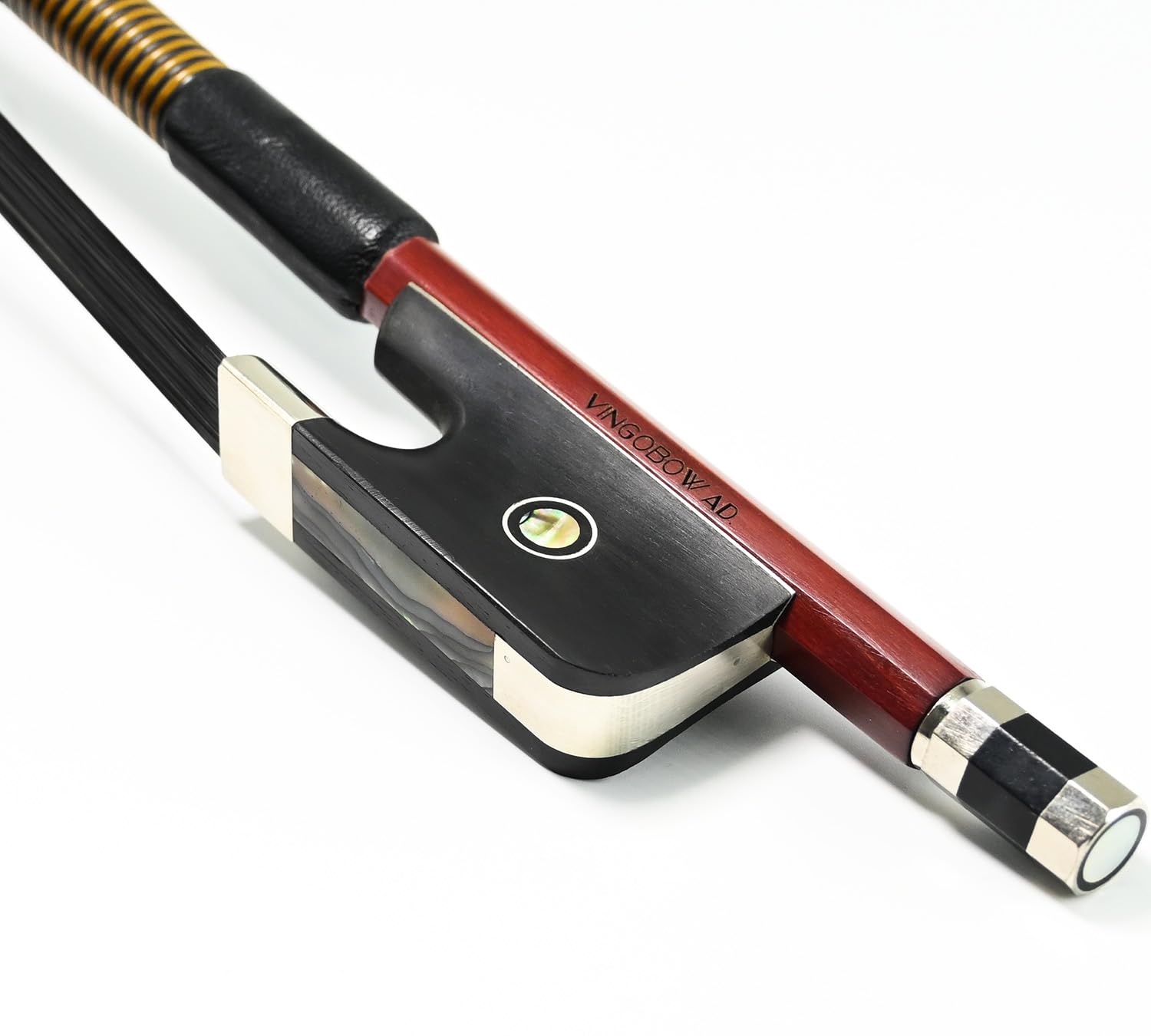 4/4 Size Brazilwood French Model Black Horse Hair Double Bass Bow