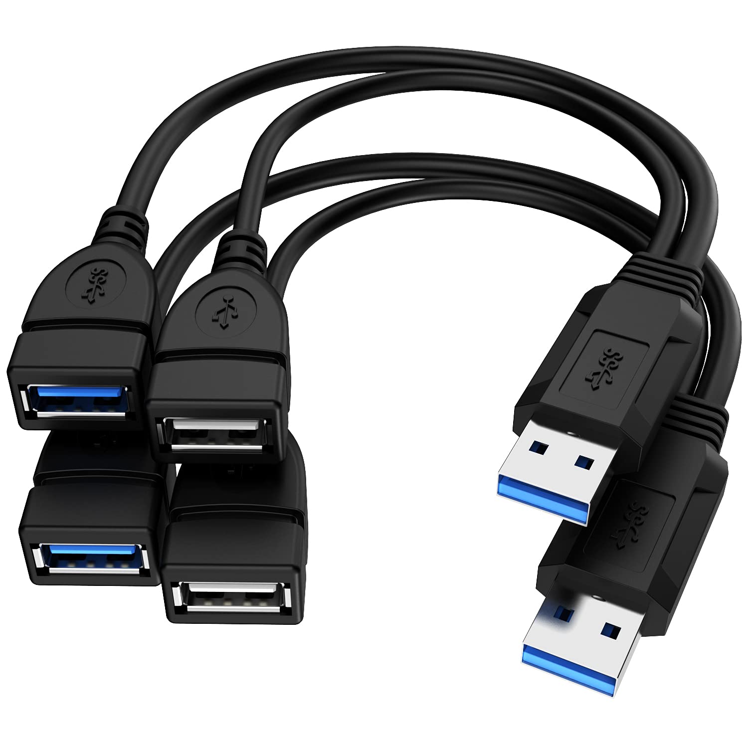 Eanetf Usb 3.0 Female To Dual Usb Male Splitter Cable, 2 Pack