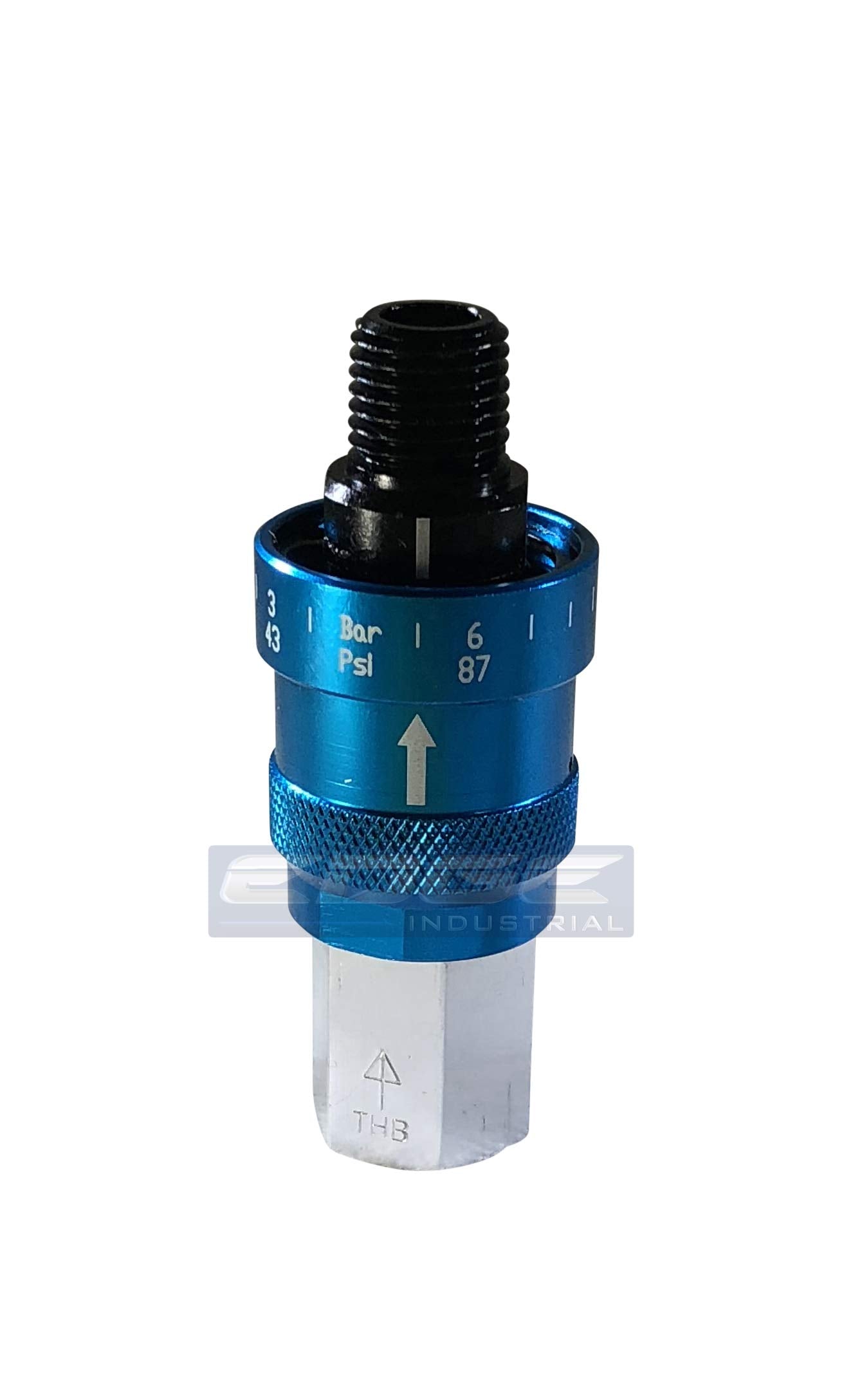 Edge Industrial Adjustable In Line Pressure Regulator For Pneumatic Tools, 1/4'' Npt, Connects Directly To Air Tool (43 87 Psi)