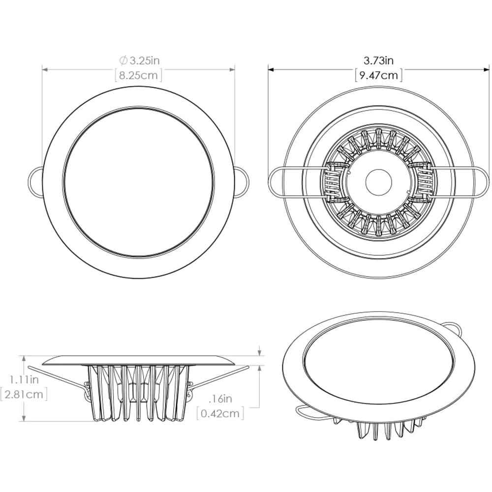 Lumitec 113129 Mirage Led Exterior Or Interior Down Light, Flush Mount, White Bezel, Warm White Dimming,WBLITB00976MXA8