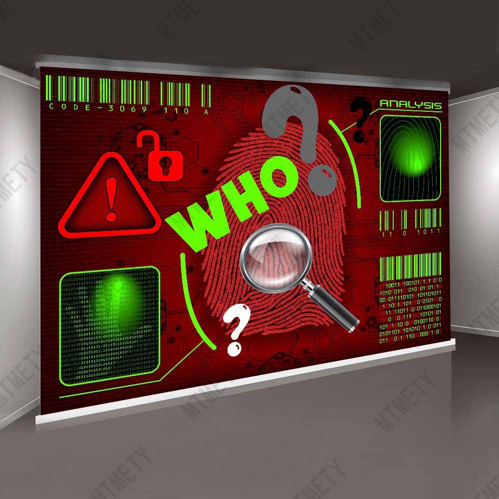 Detective Backdrop Police Mystery Investigation Analysis Photography Background 7X5Ft Top Secret Birthday Party Baby Shower Supp