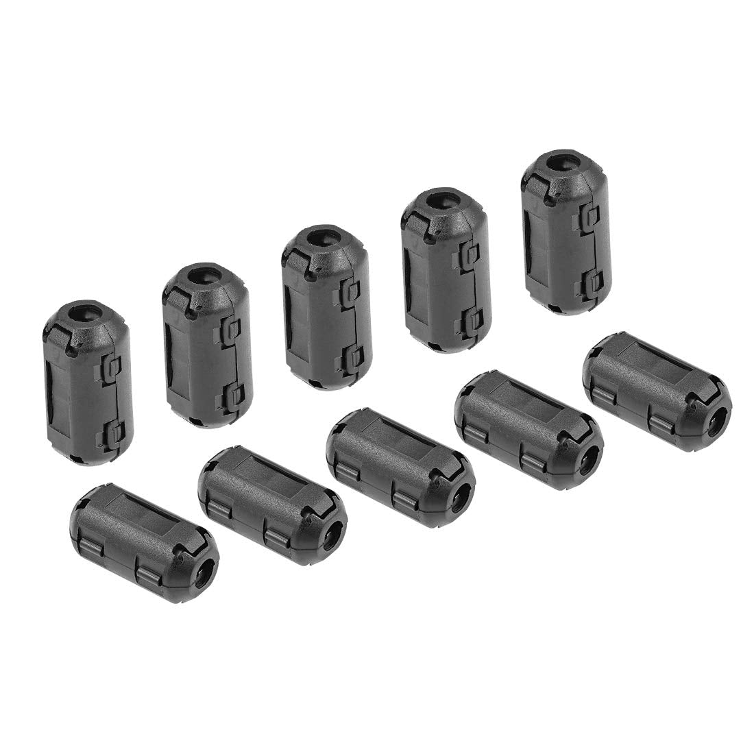 Uxcell 3.5Mm Ferrite Cores Ring Clip On Rfi Emi Noise Suppression Filter Cable Clip, Black 10Pcs