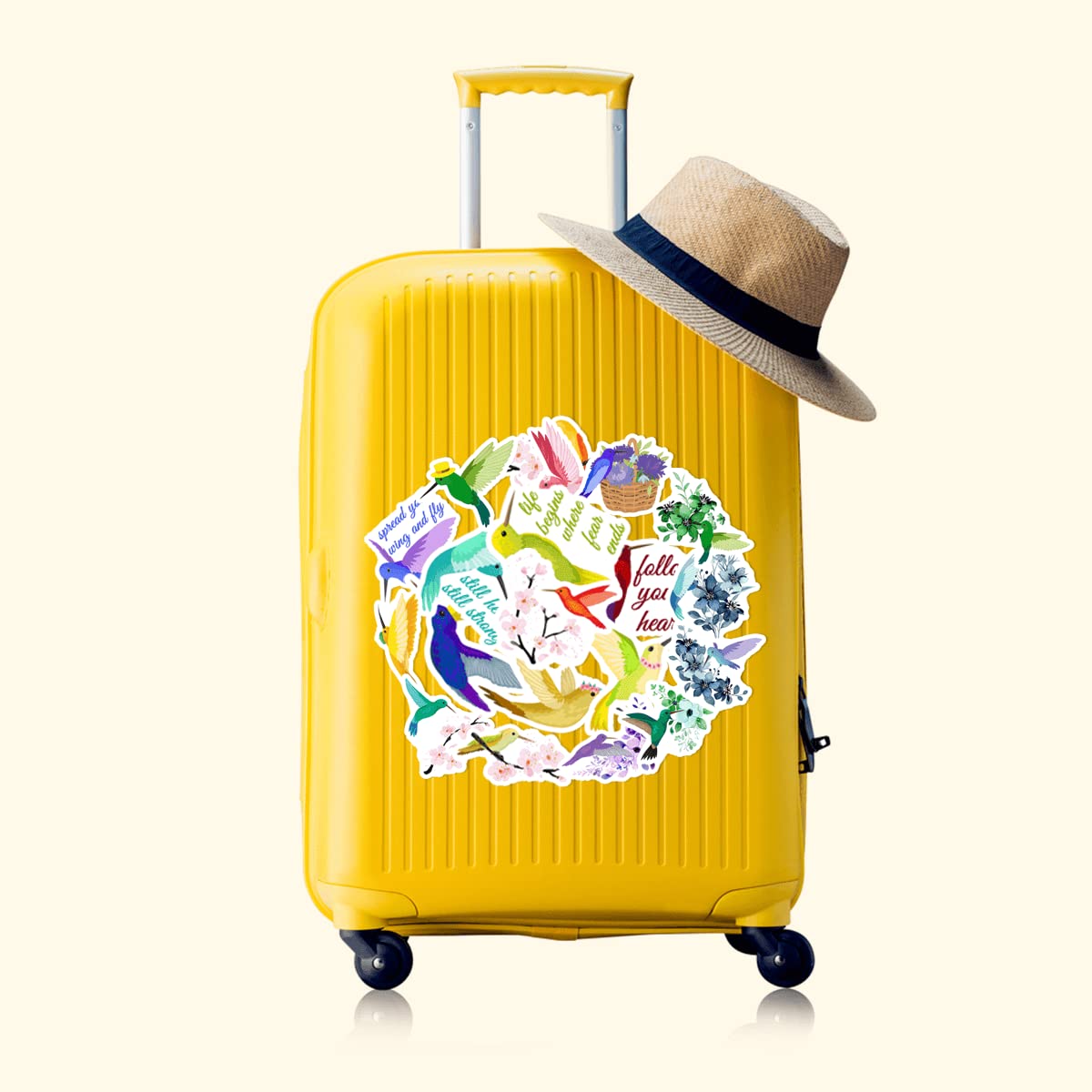 Goleex 20 Pack Pcs Hummingbird Waterproof Vinyl Stickers Aesthetic Animal Sticker Laptop Phone Bottles Luggage Decals Journaling