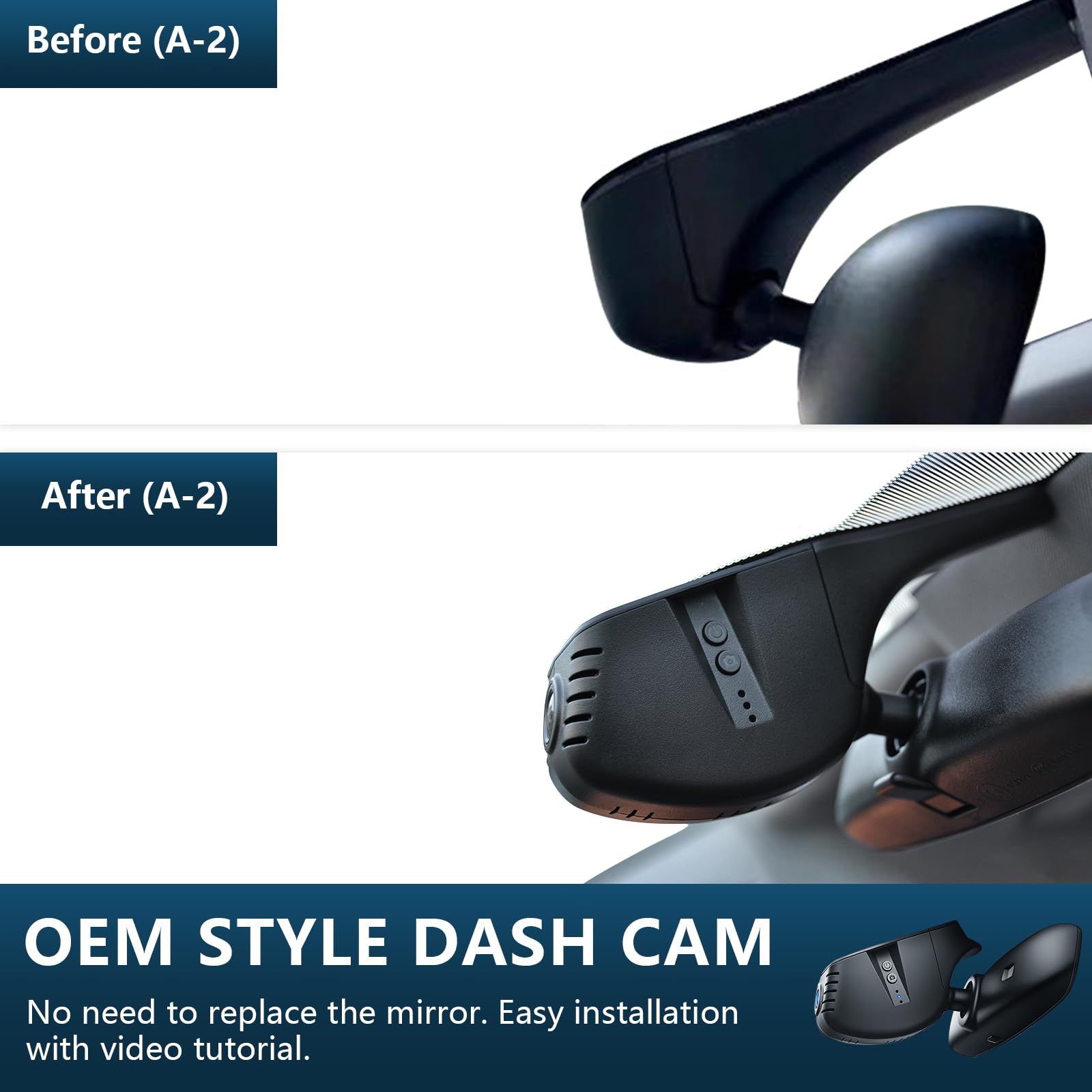 Mangoal 4K Dash Cam Fit For Audi (Model A) 2019 2020 2021 2022 2023 2024 A4 A6 Allroad A3 A5 Q5 S4 S6 Q7 A8 S8 Tt A7 S5 Q3 S3 S7