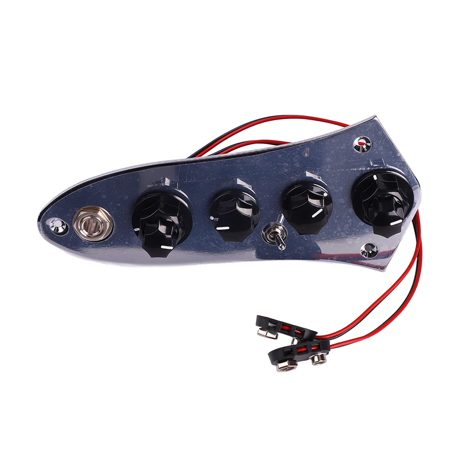 Fully Loaded Control Plate Pre Wired Control Plate with Wiring Harness for Jazz Bass Passive Active Switching Instrument Accesso