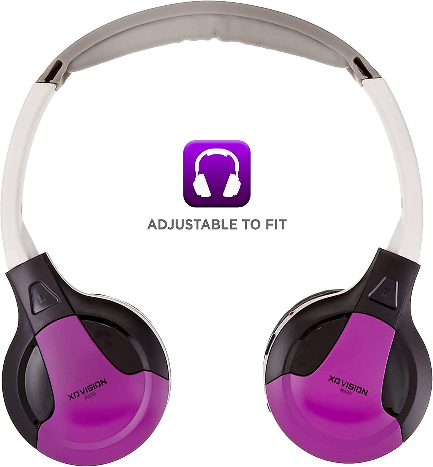 Xo Vision Ir630Pr Universal Ir Wireless Foldable Headphones - Purple Wireless Bluetooth-Enabled Lightweight Portable For Iphone,